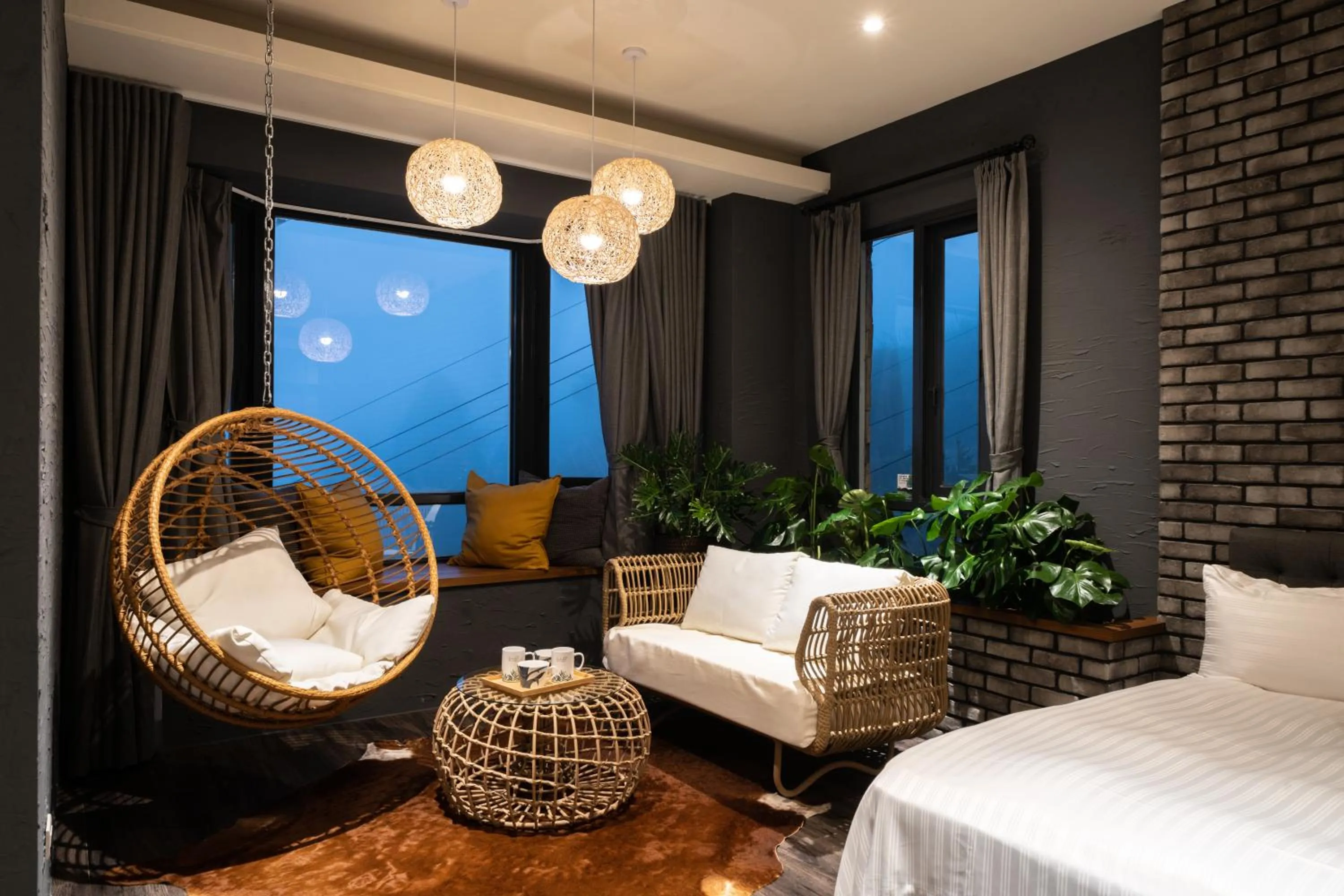 Seating area, Bed in Cingjing Florence Resort Villa