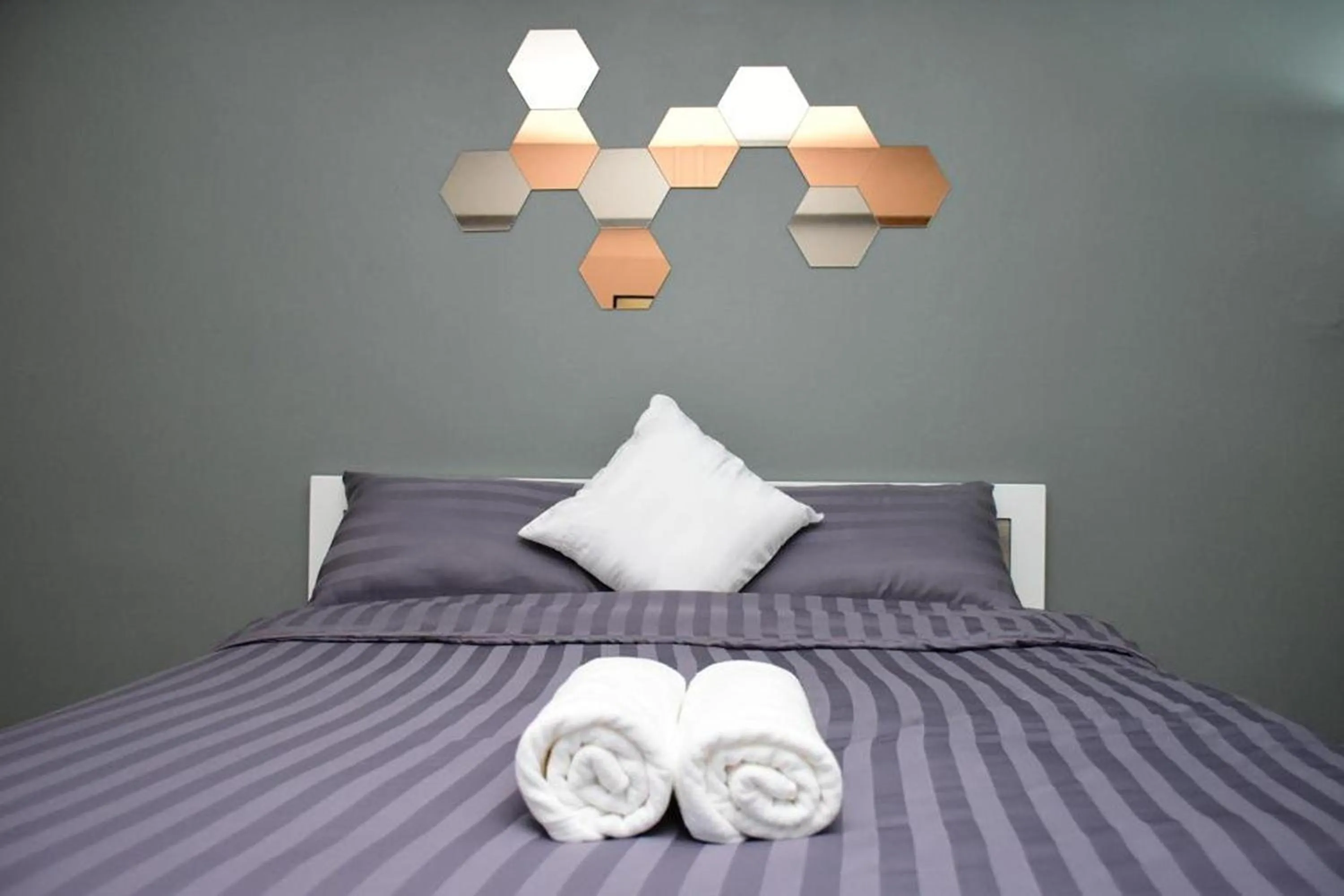 Bed in 41BKK Hotel Rama9