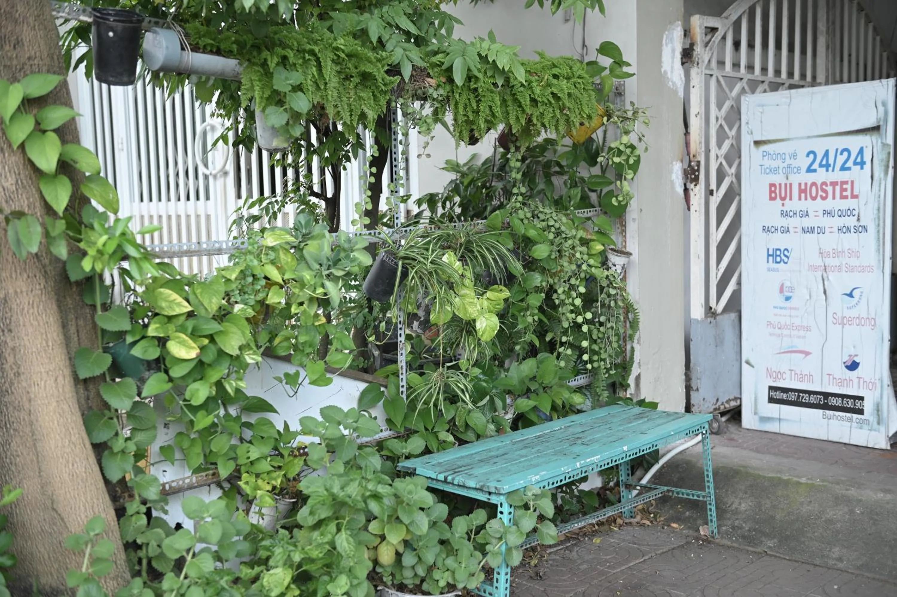 Garden in Bụi Hostel - Ferry to Rạch Giá