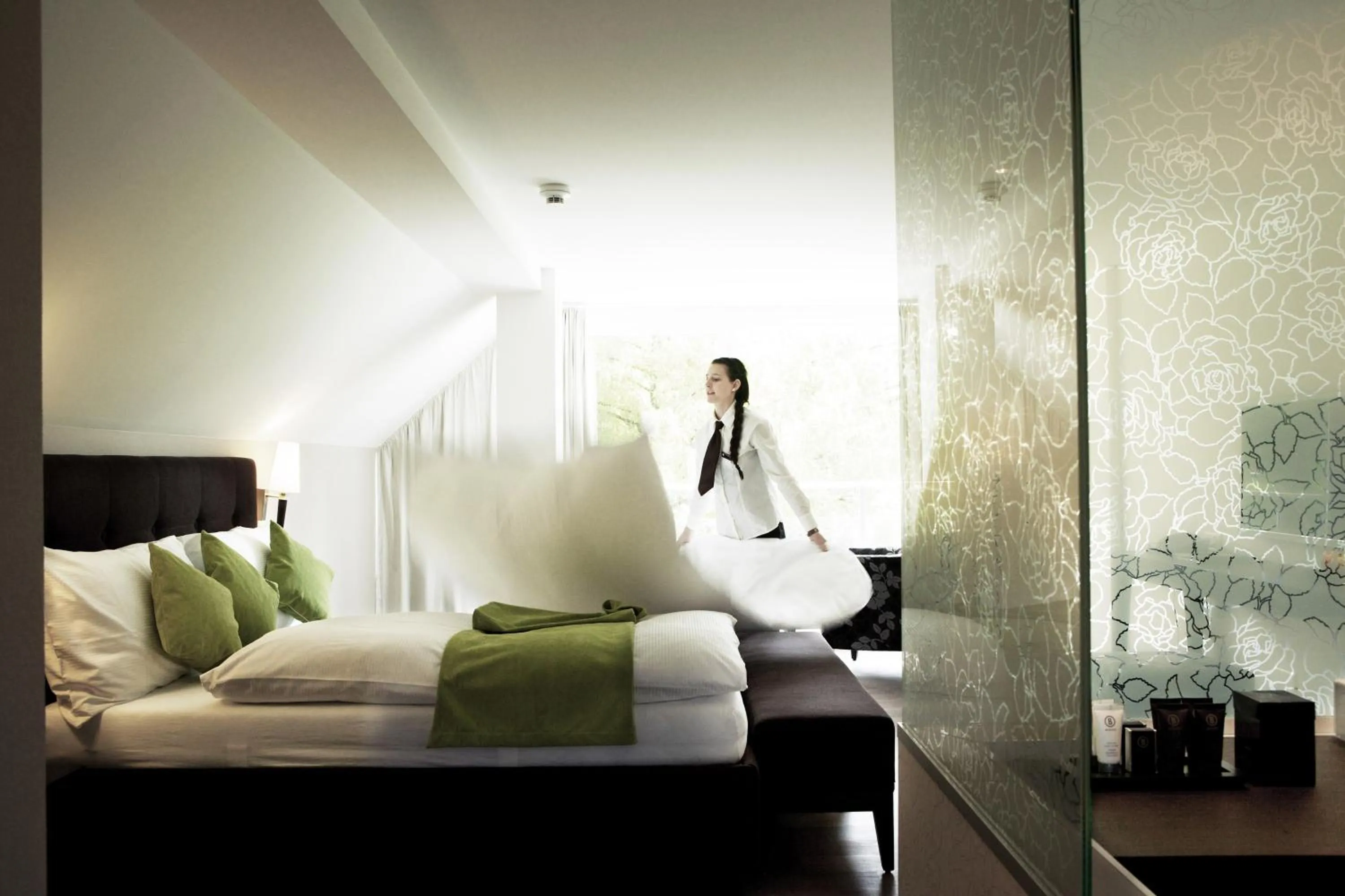 Photo of the whole room, Bed in Hotel Schloss Hünigen