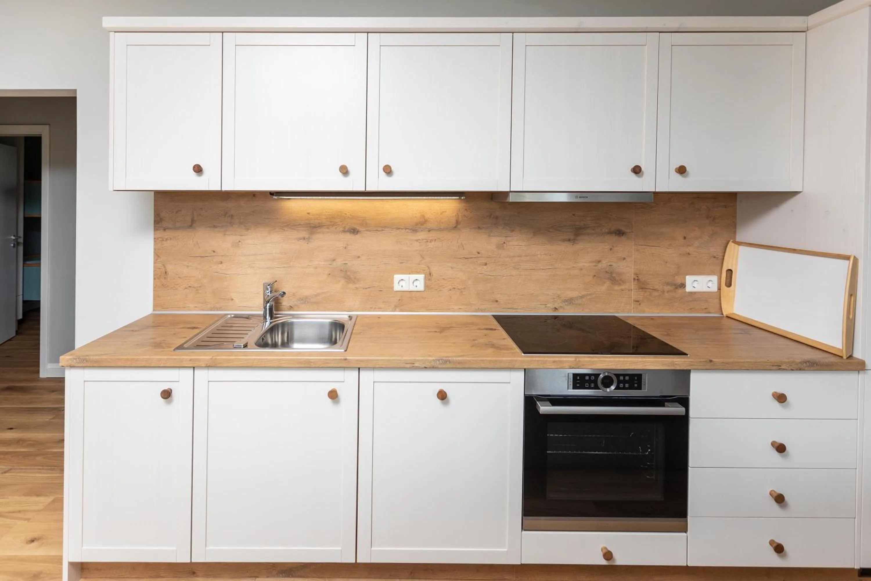 Kitchen or kitchenette in Im-Jaich Wasserferienwelt