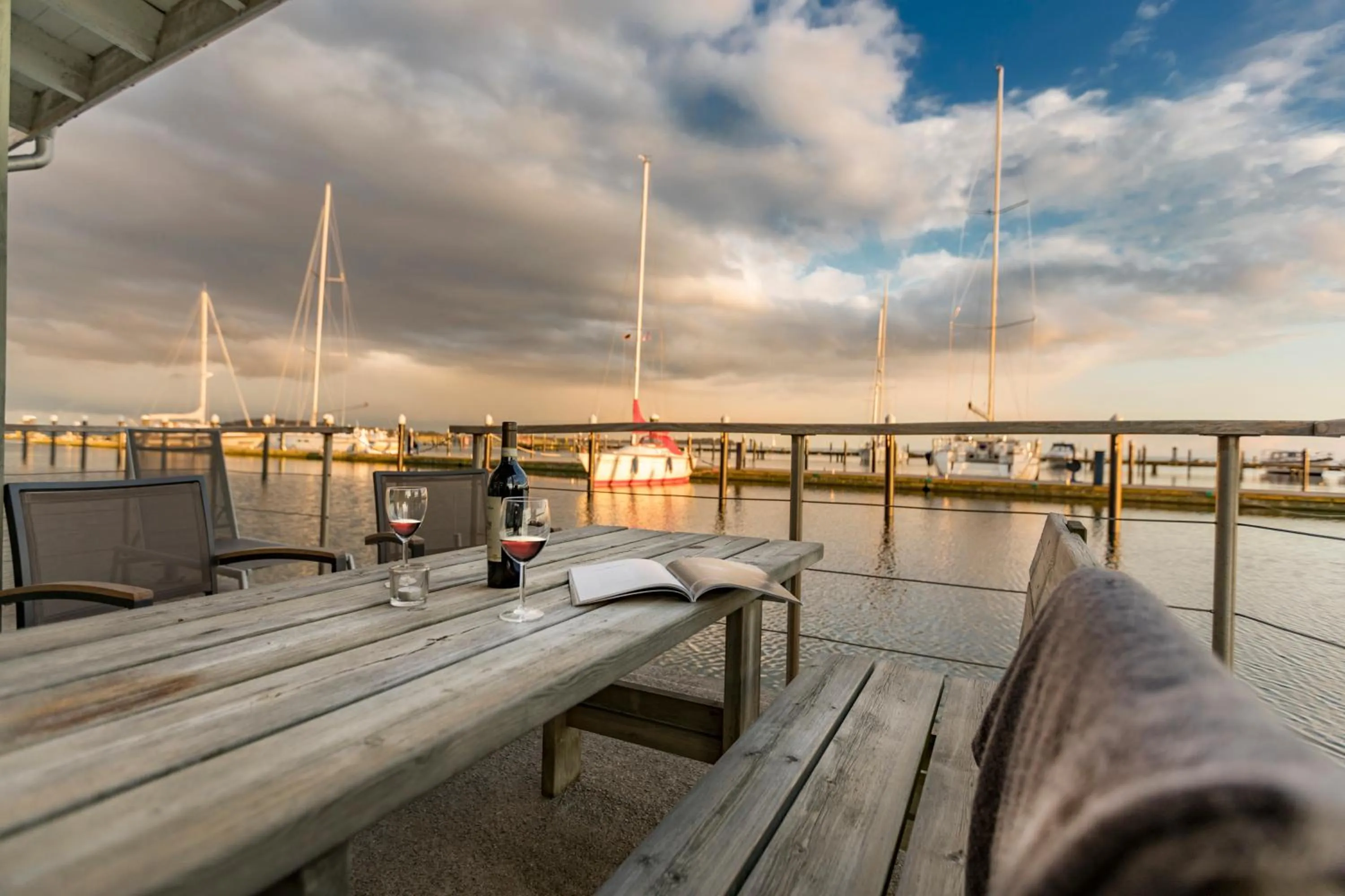 Balcony/Terrace in Im-Jaich Wasserferienwelt
