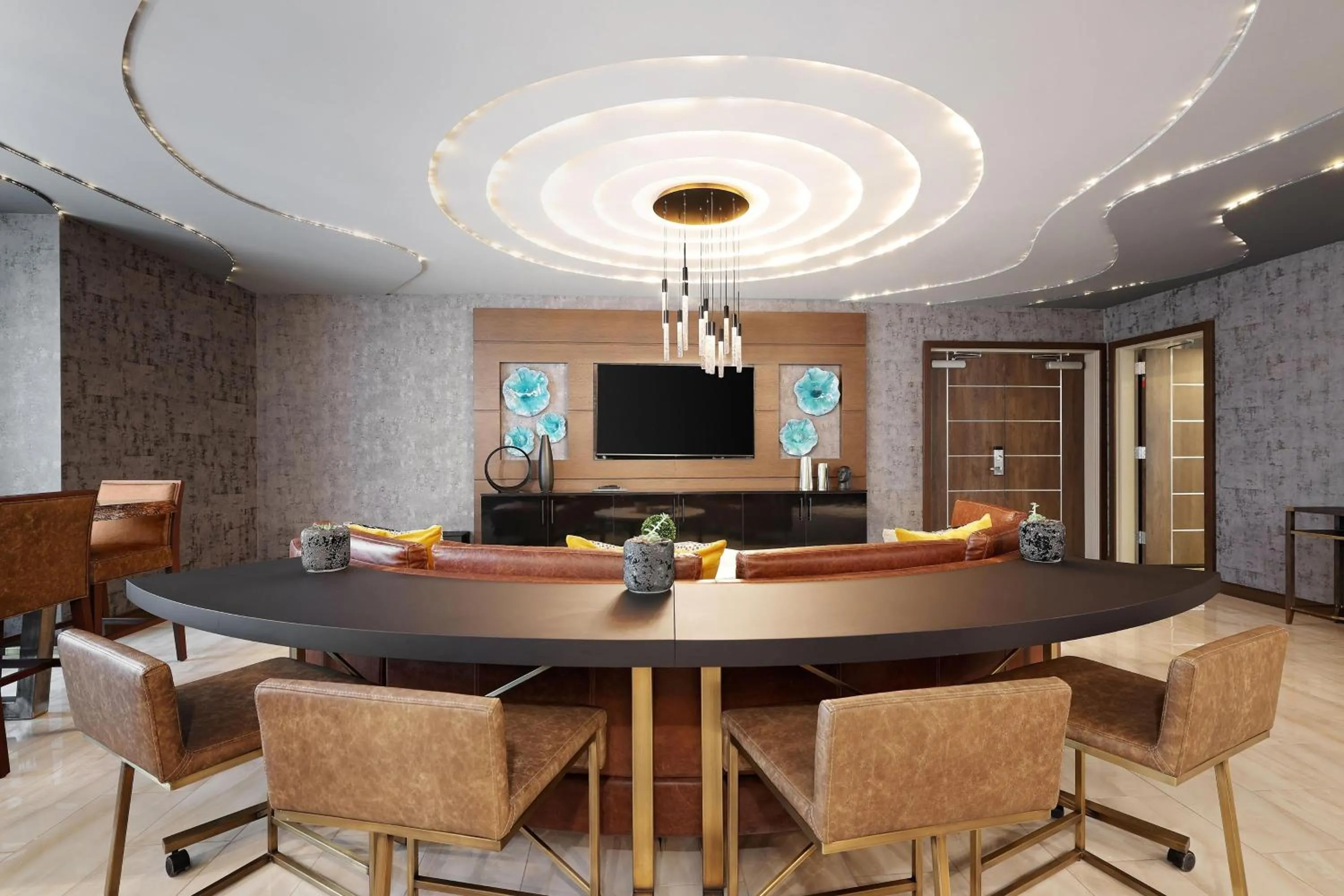 Living room in Element New York Wood Ridge