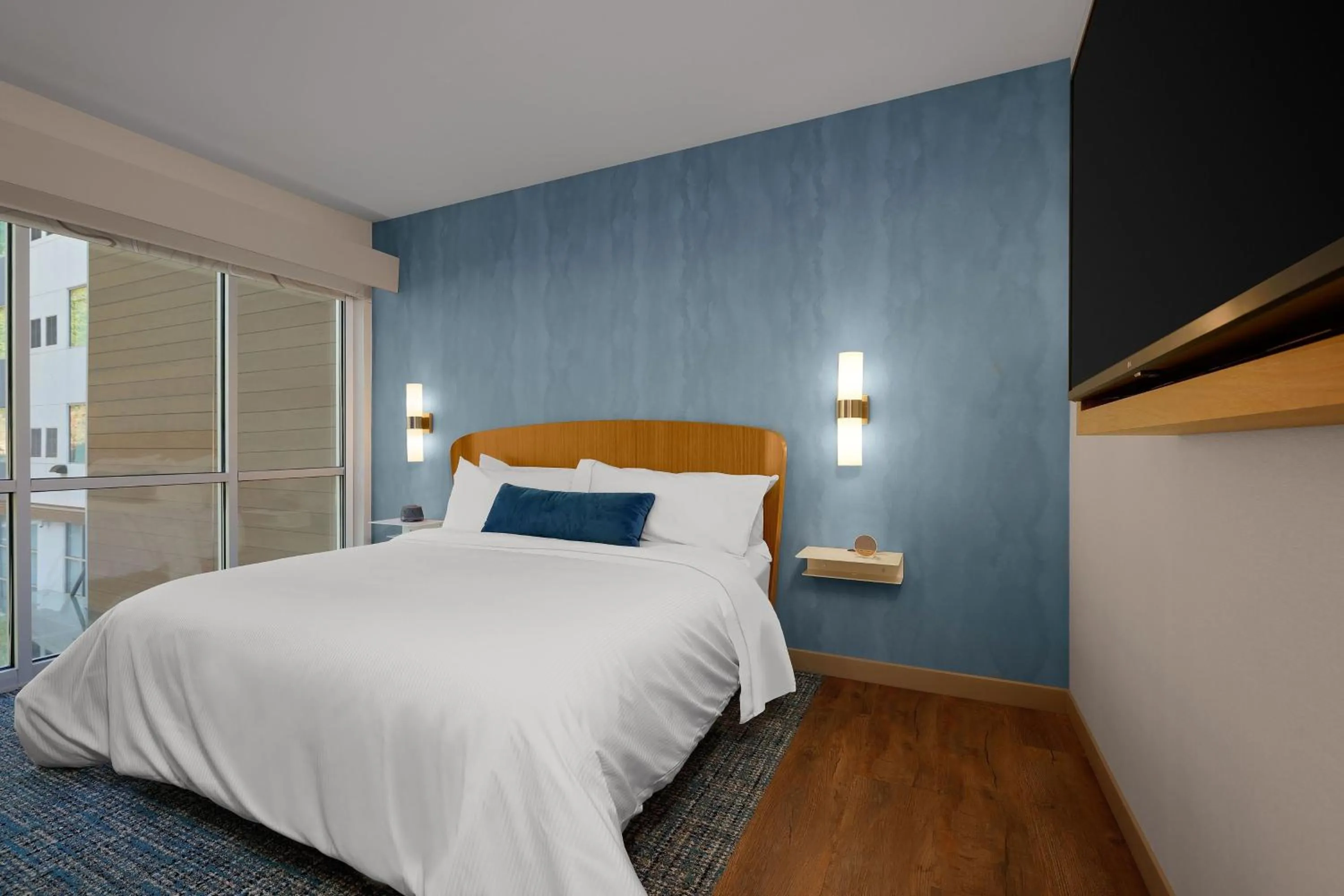 Bedroom, Bed in Element New York Wood Ridge