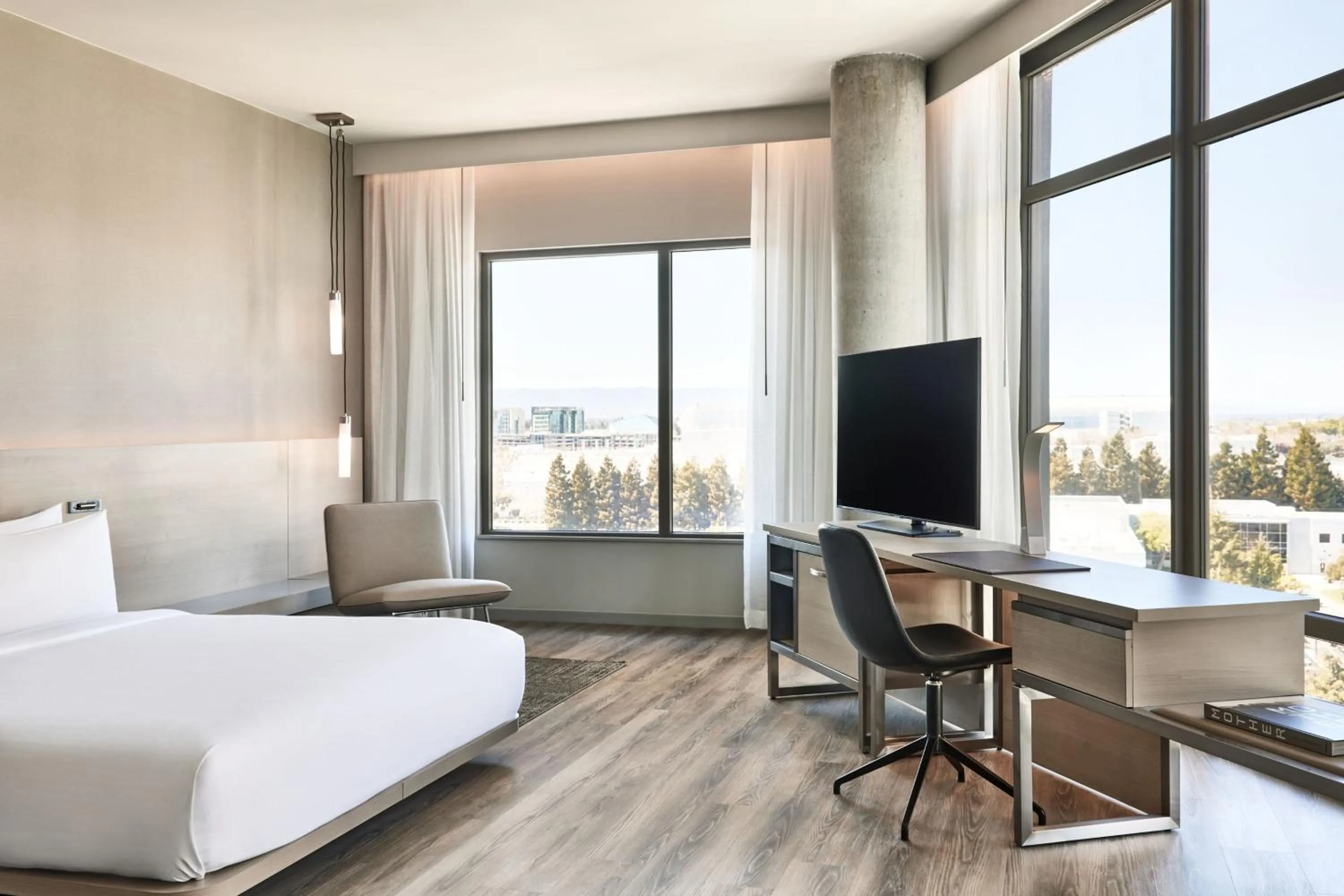 Photo of the whole room, Bed in AC Hotel by Marriott Sunnyvale Moffett Park