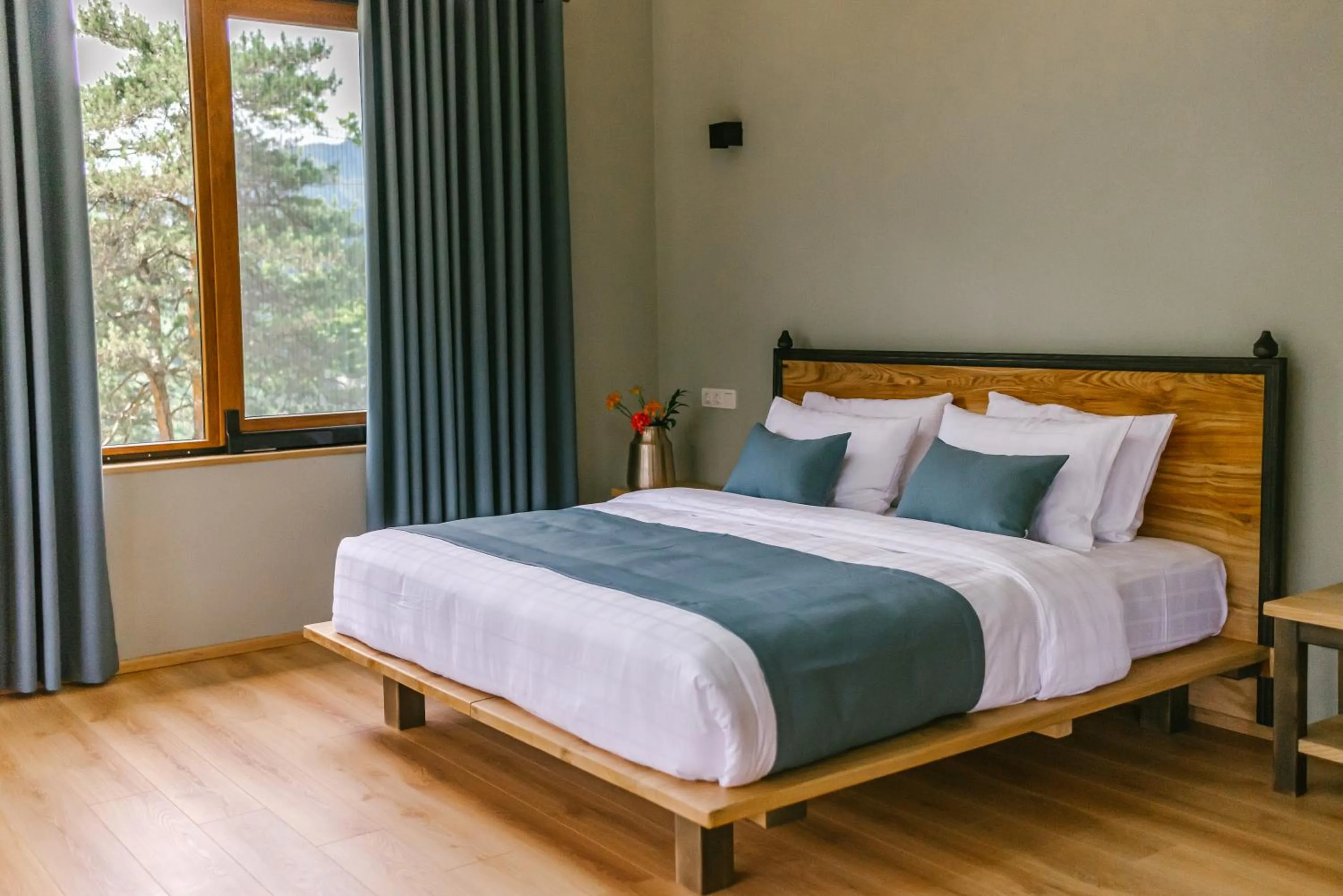 Bed in Hotel Chateau Iveri