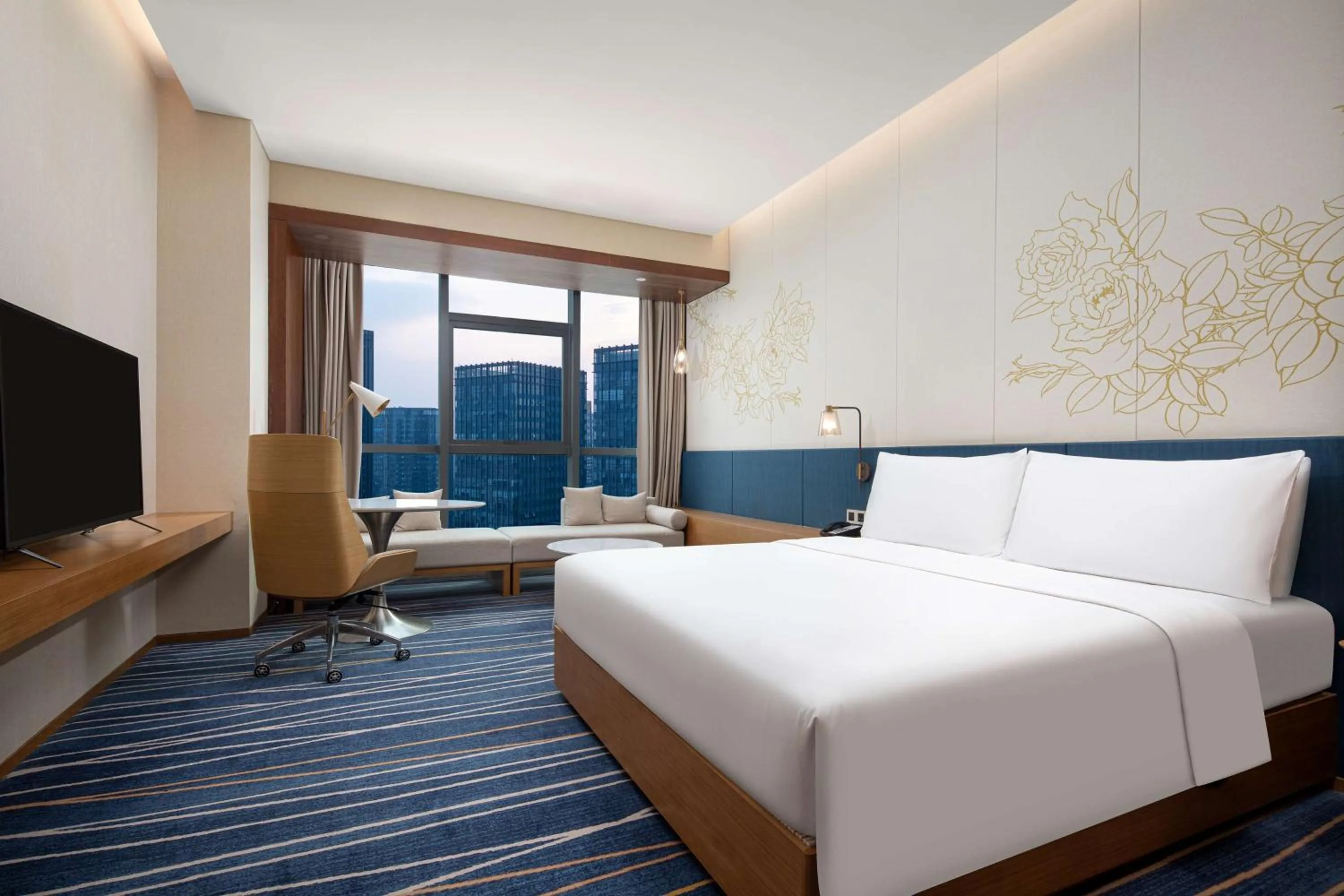 Bedroom, Bed in Hilton Garden Inn Zibo Zhangdian