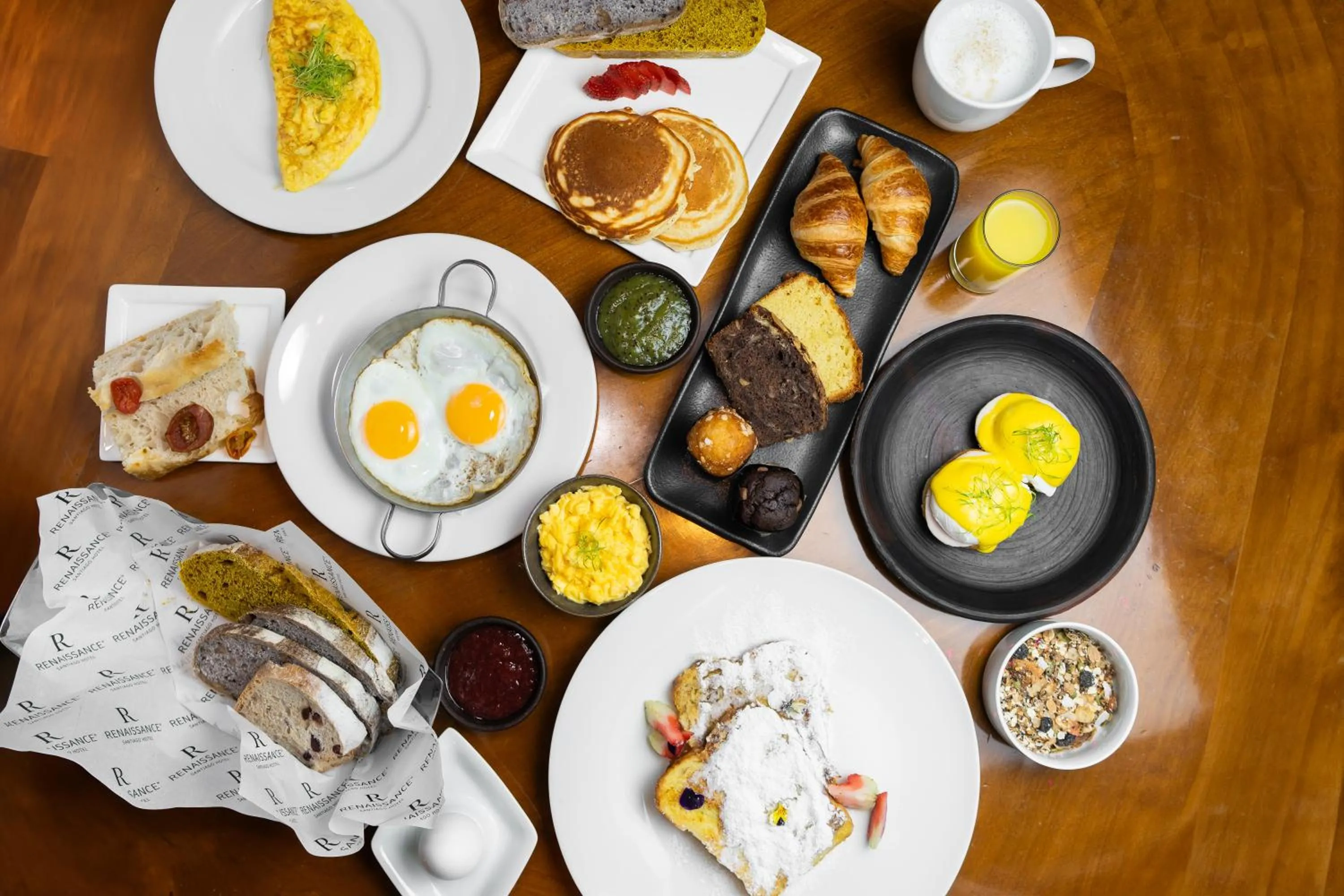 Continental breakfast in Renaissance Santiago by Marriott