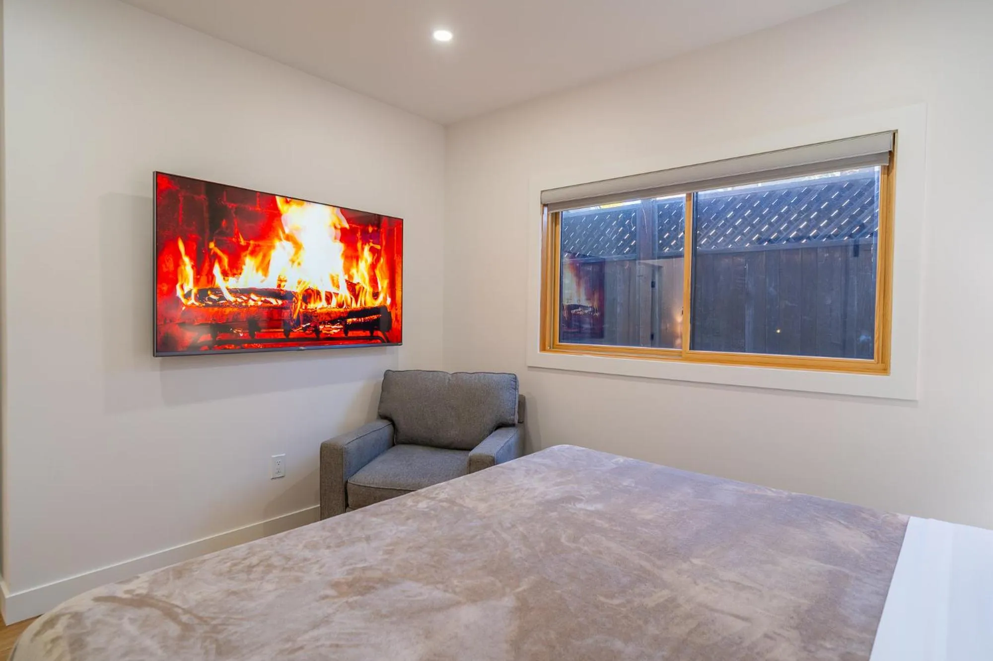 Bedroom, Bed in Fern House South Park Craftsman