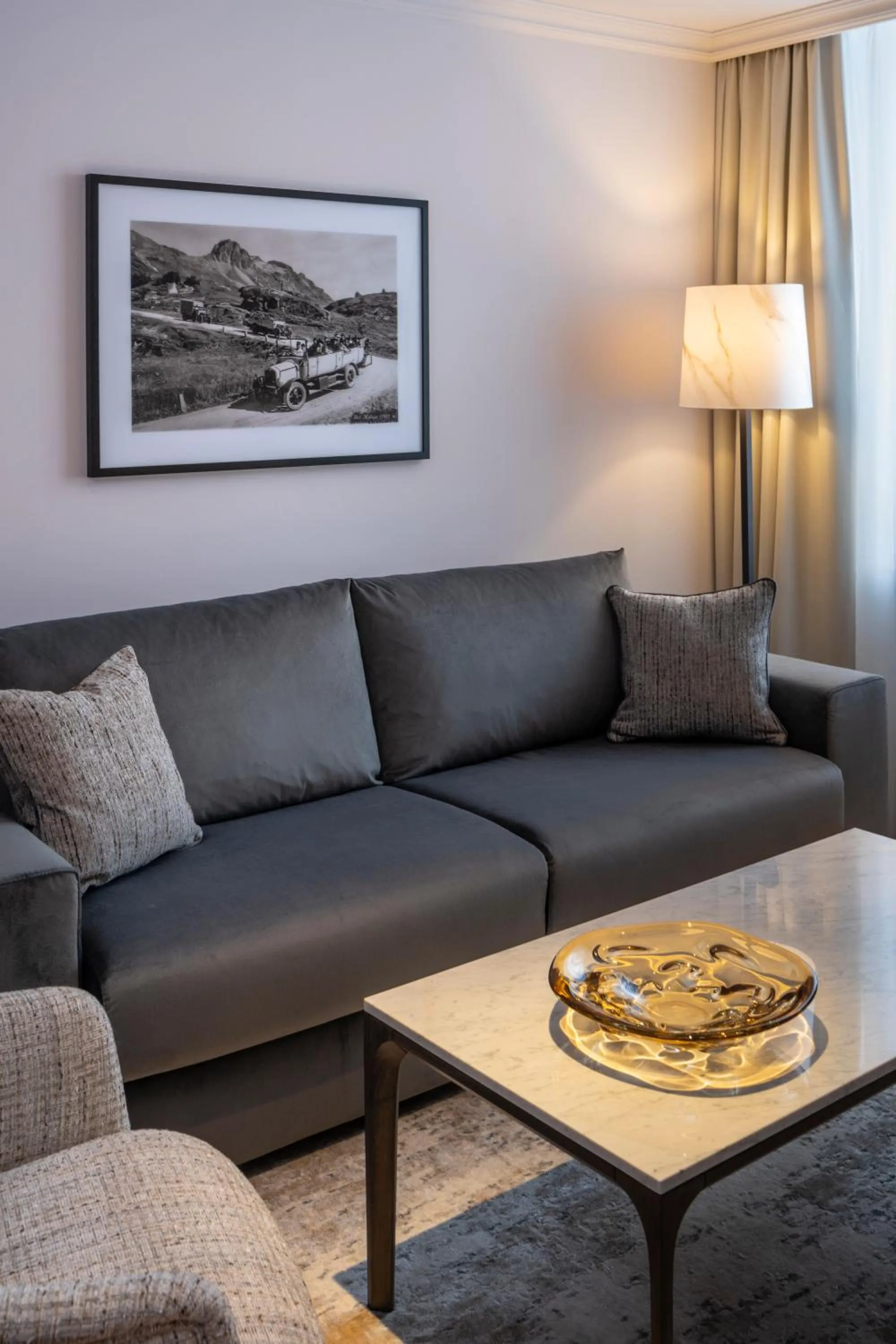 Living room in Grand Hotel des Bains Kempinski