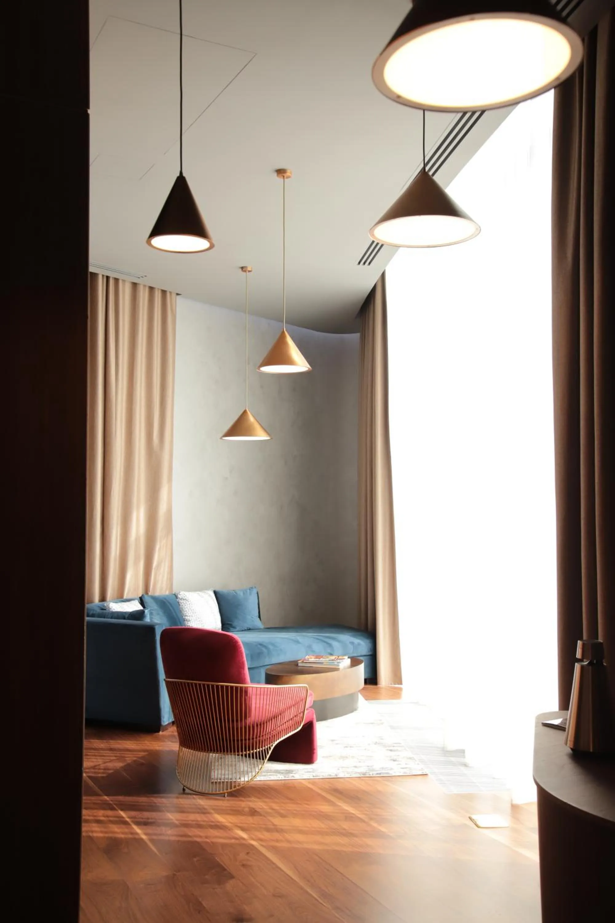 Seating area in The Veil Hotel