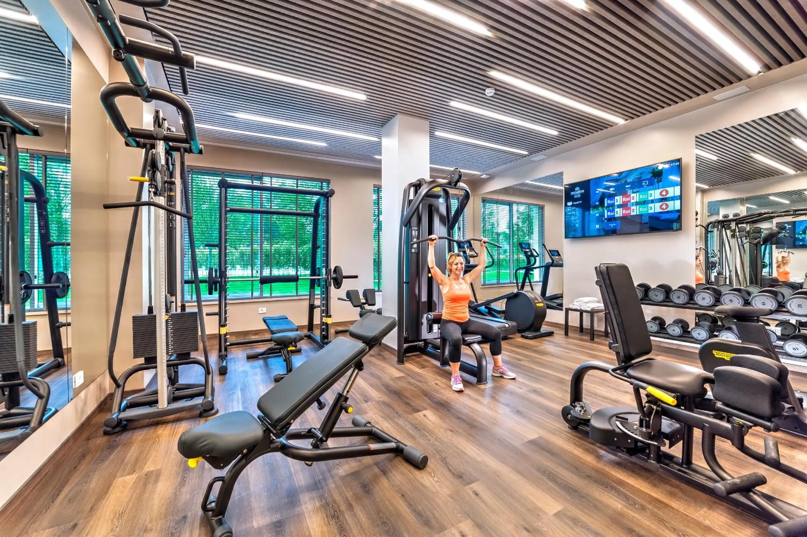 Fitness centre/facilities in Hotel Premiere Abano