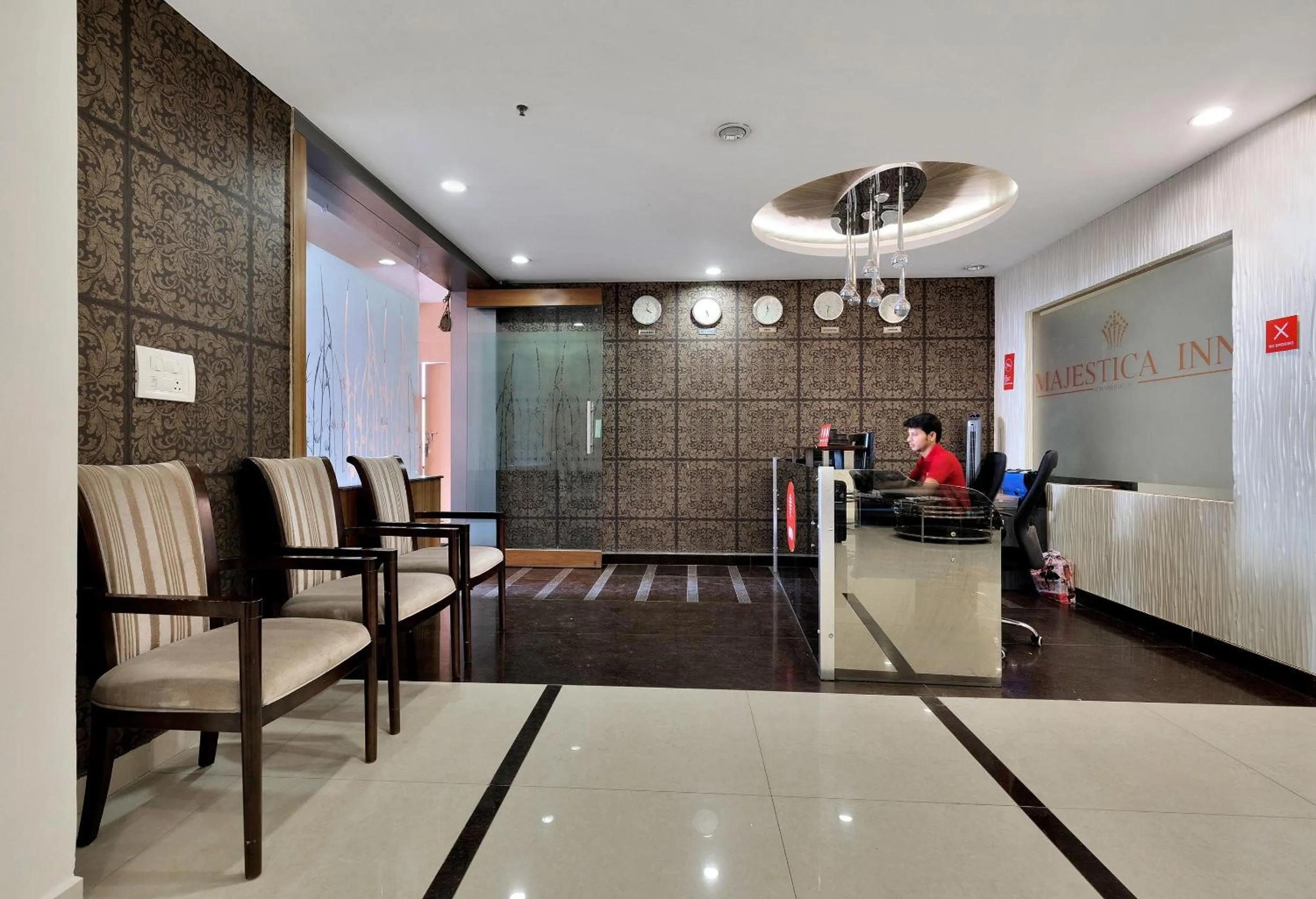 Lobby or reception in Super Capital O Rudra Grand Near Kondapur x Road