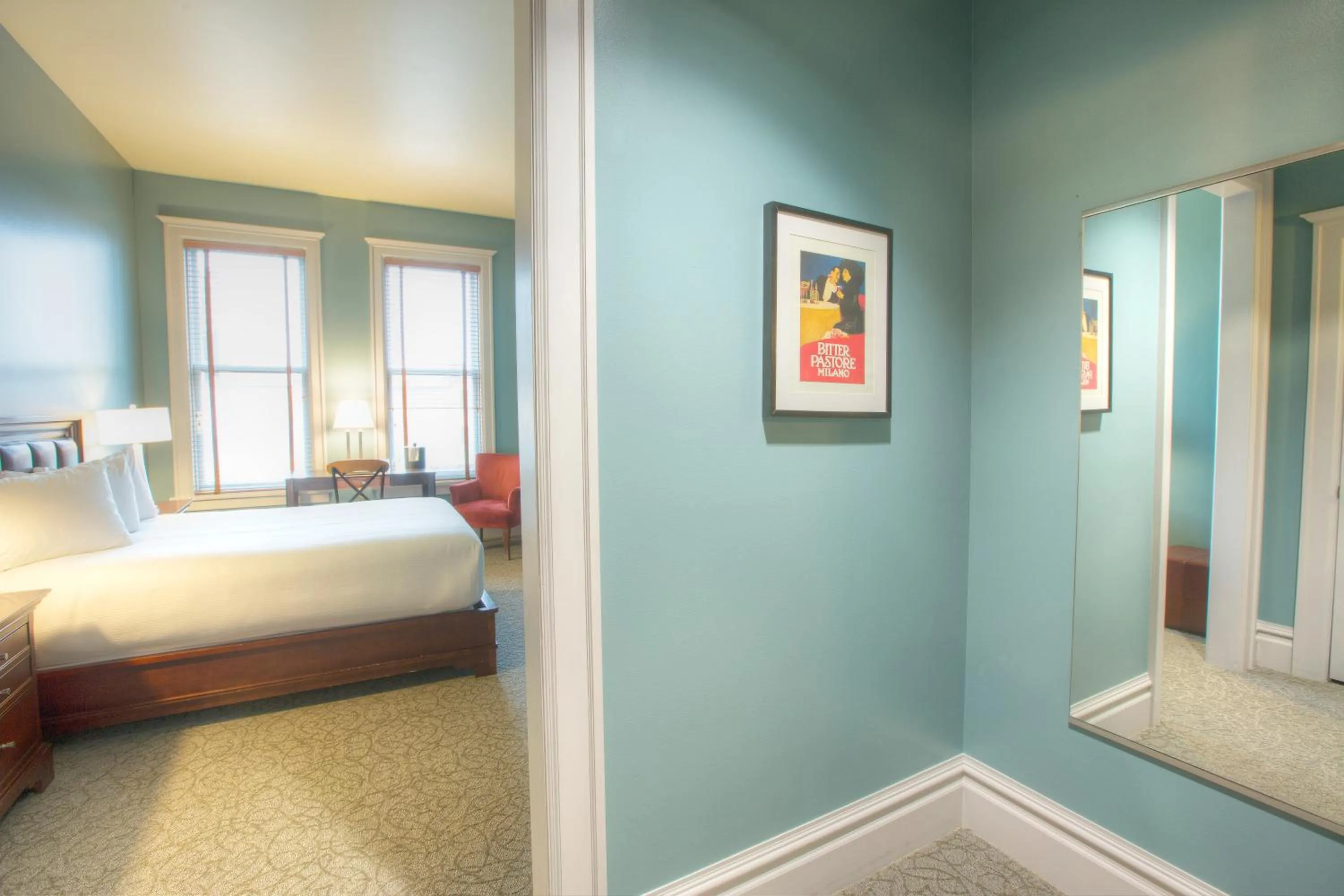 Decorative detail, Bed in Montvale Hotel