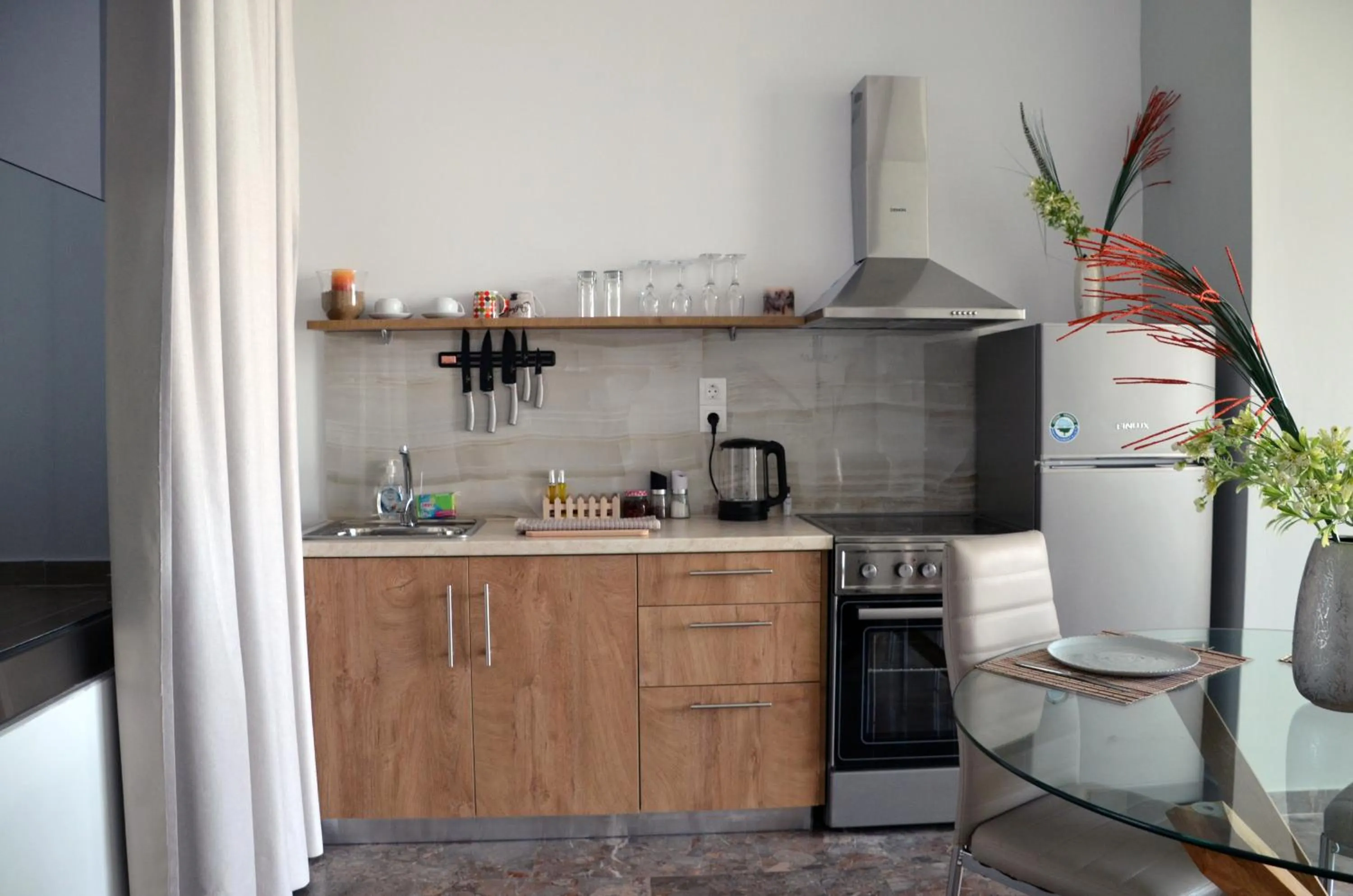 Kitchen or kitchenette in Zeus Throne Suites