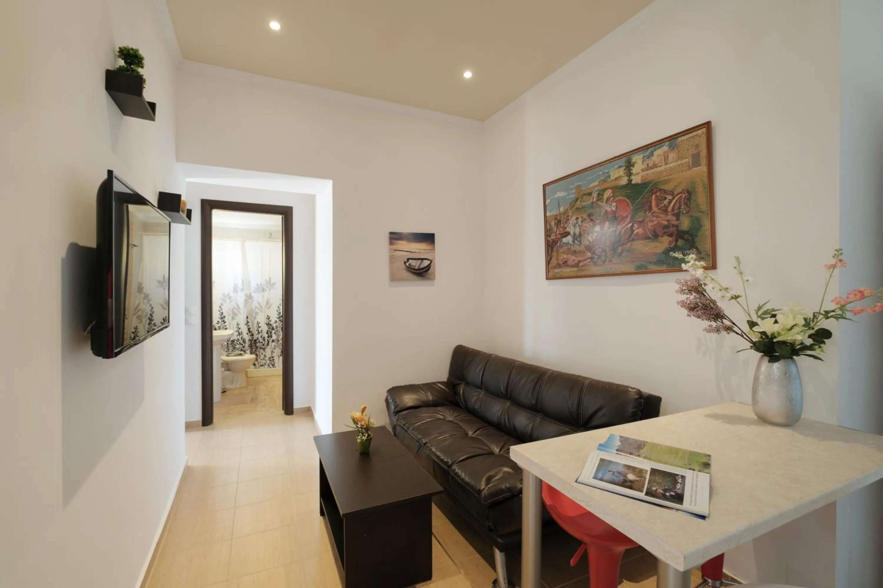 Living room in Zeus Throne Suites