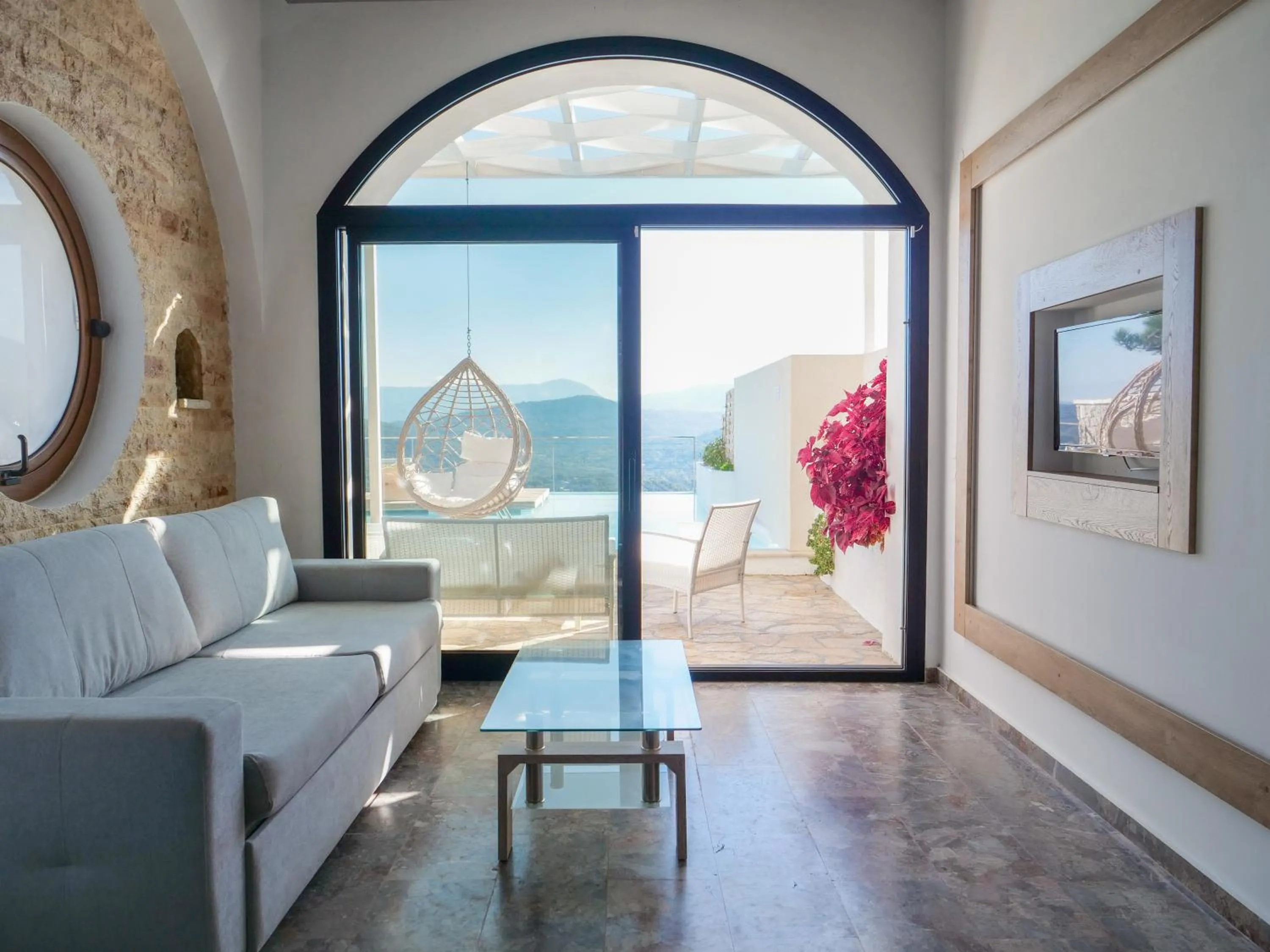 Seating area in Zeus Throne Suites