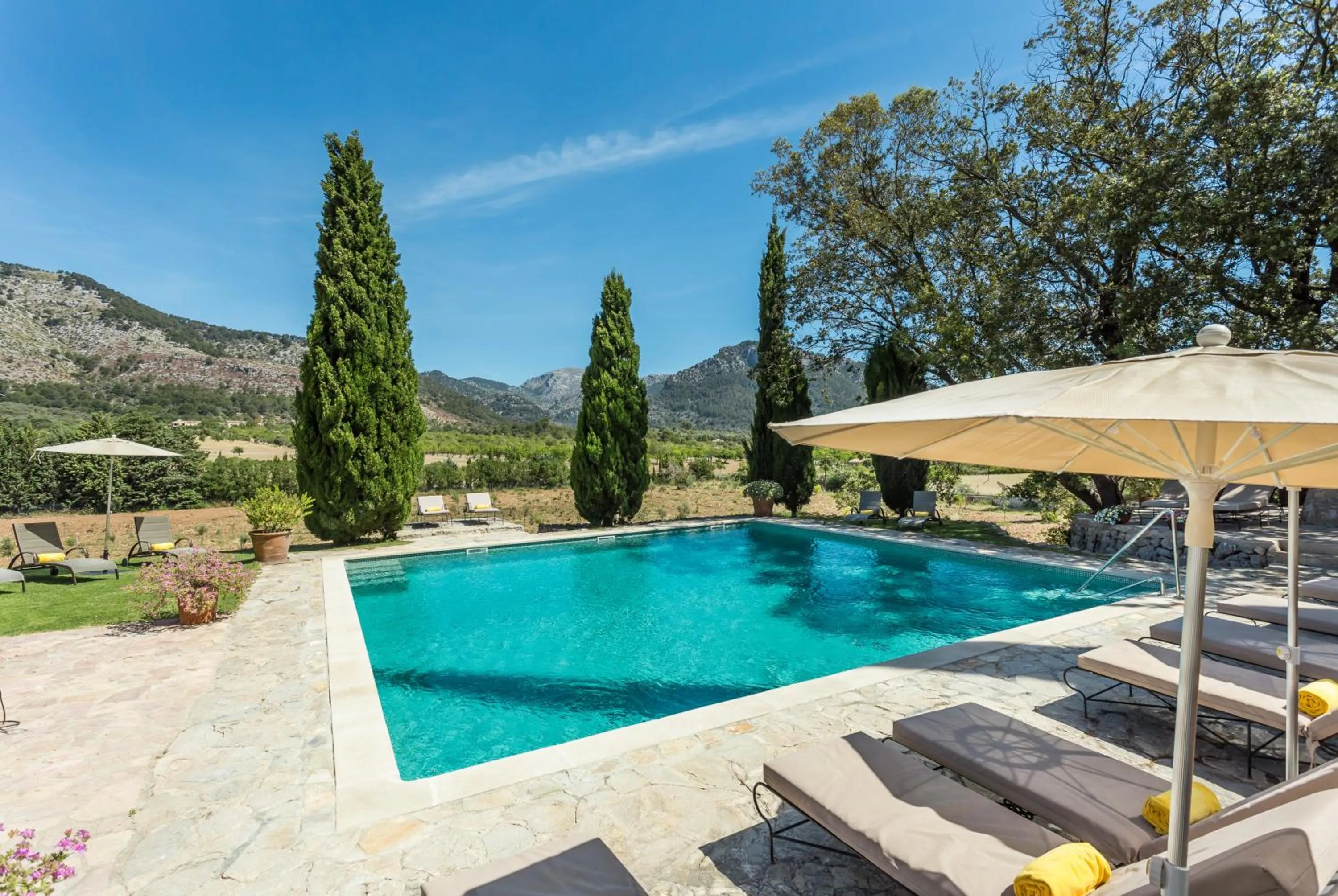 Pool view in Finca Son Ametler
