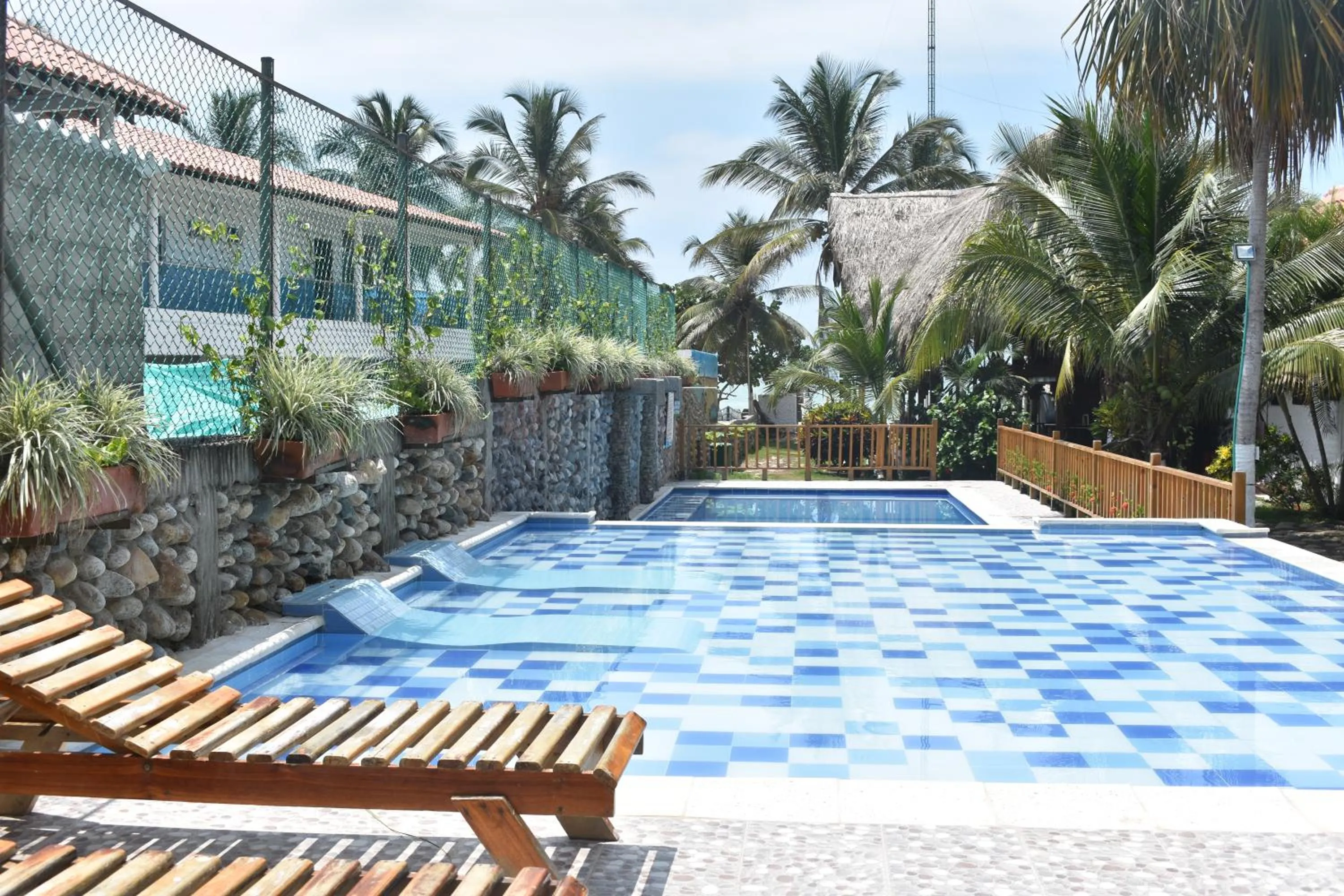 Swimming pool in Praba Hostel