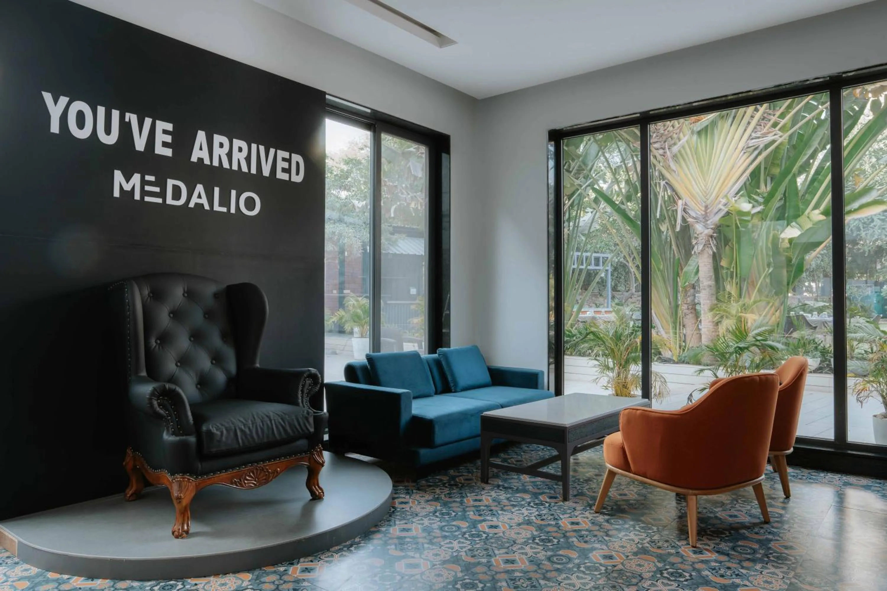 Lobby or reception in Medalio Resort Udaipur Shobhagpura