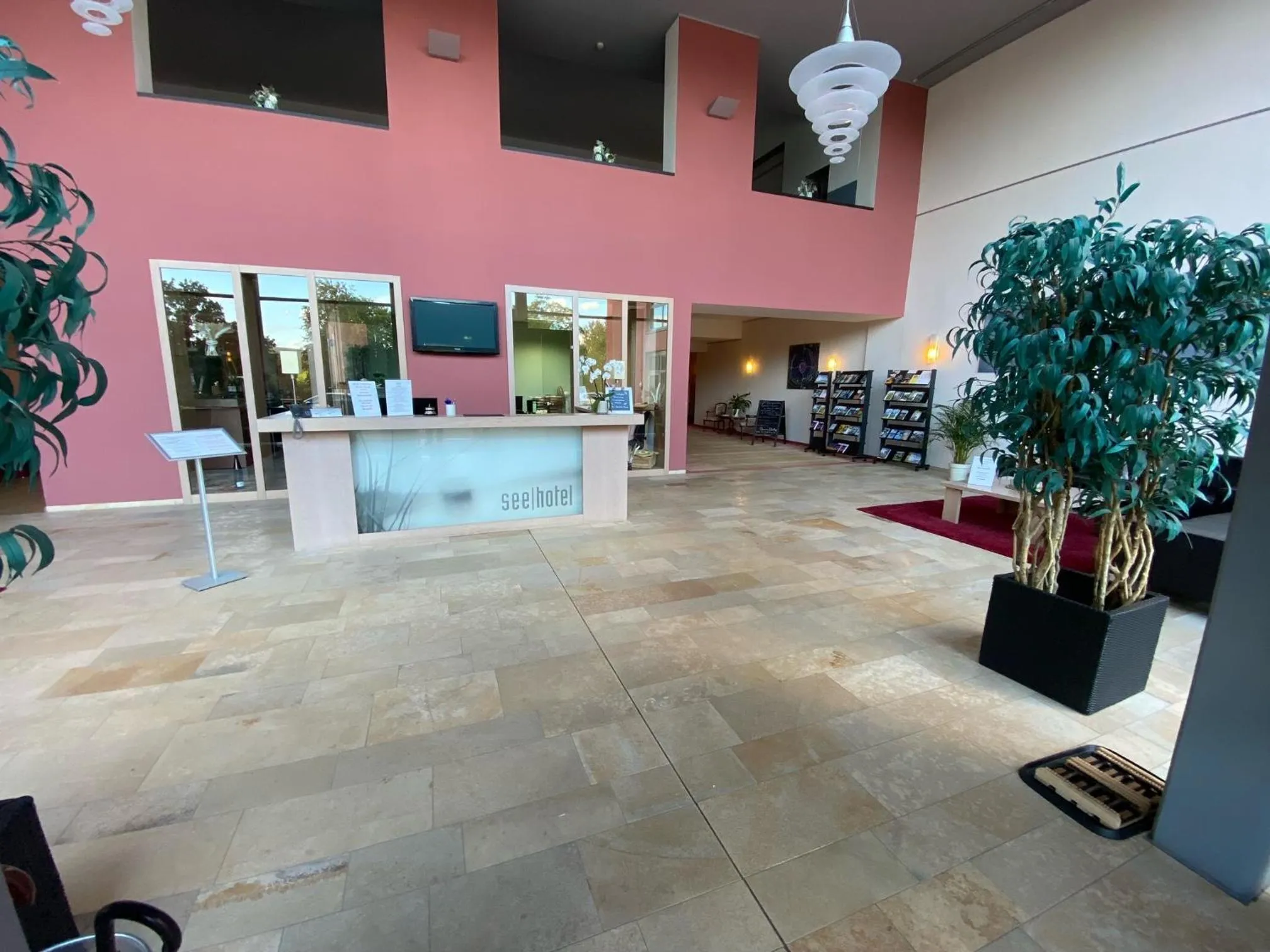 Lobby or reception in Seehotel