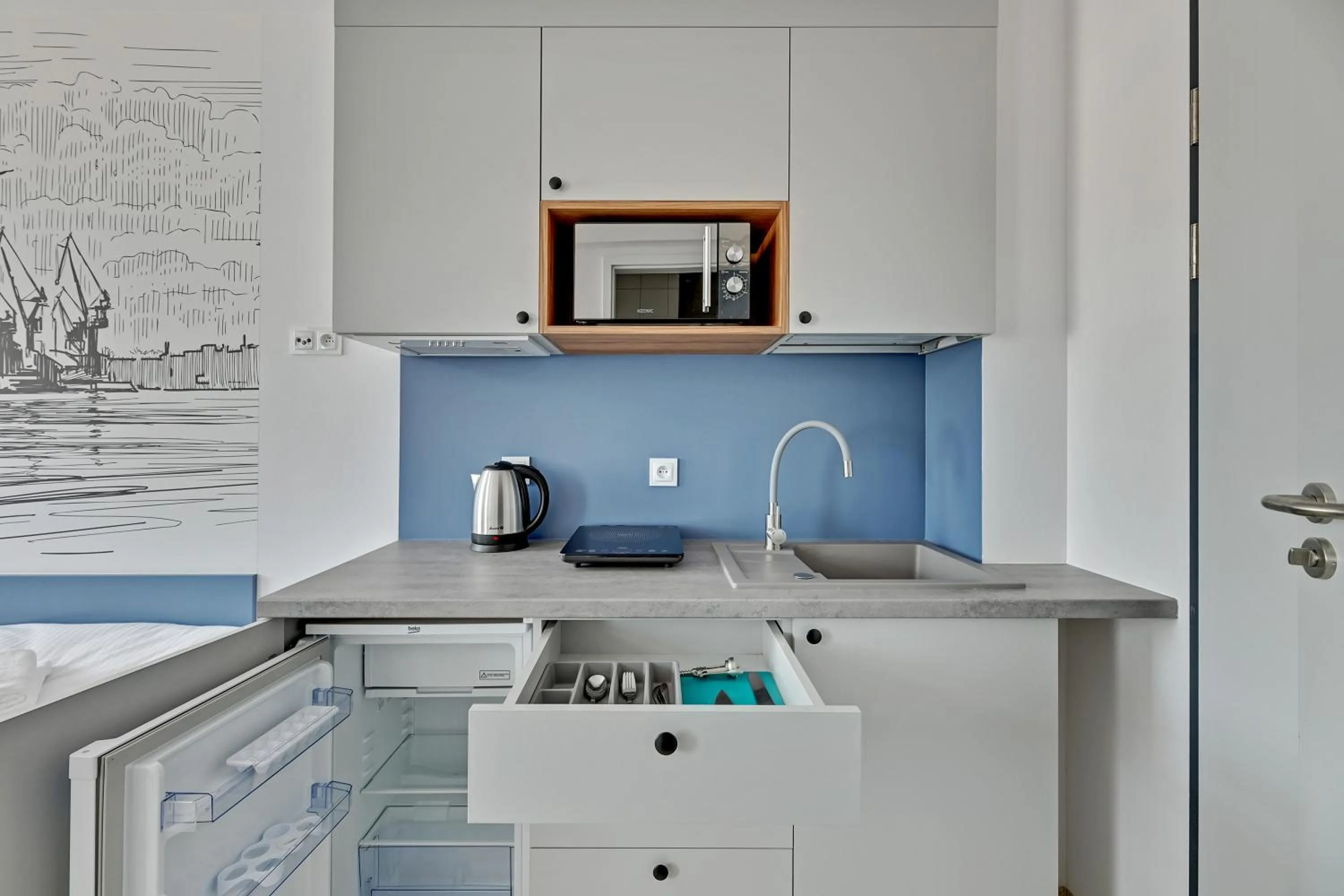 Kitchen or kitchenette in Apartgdynia