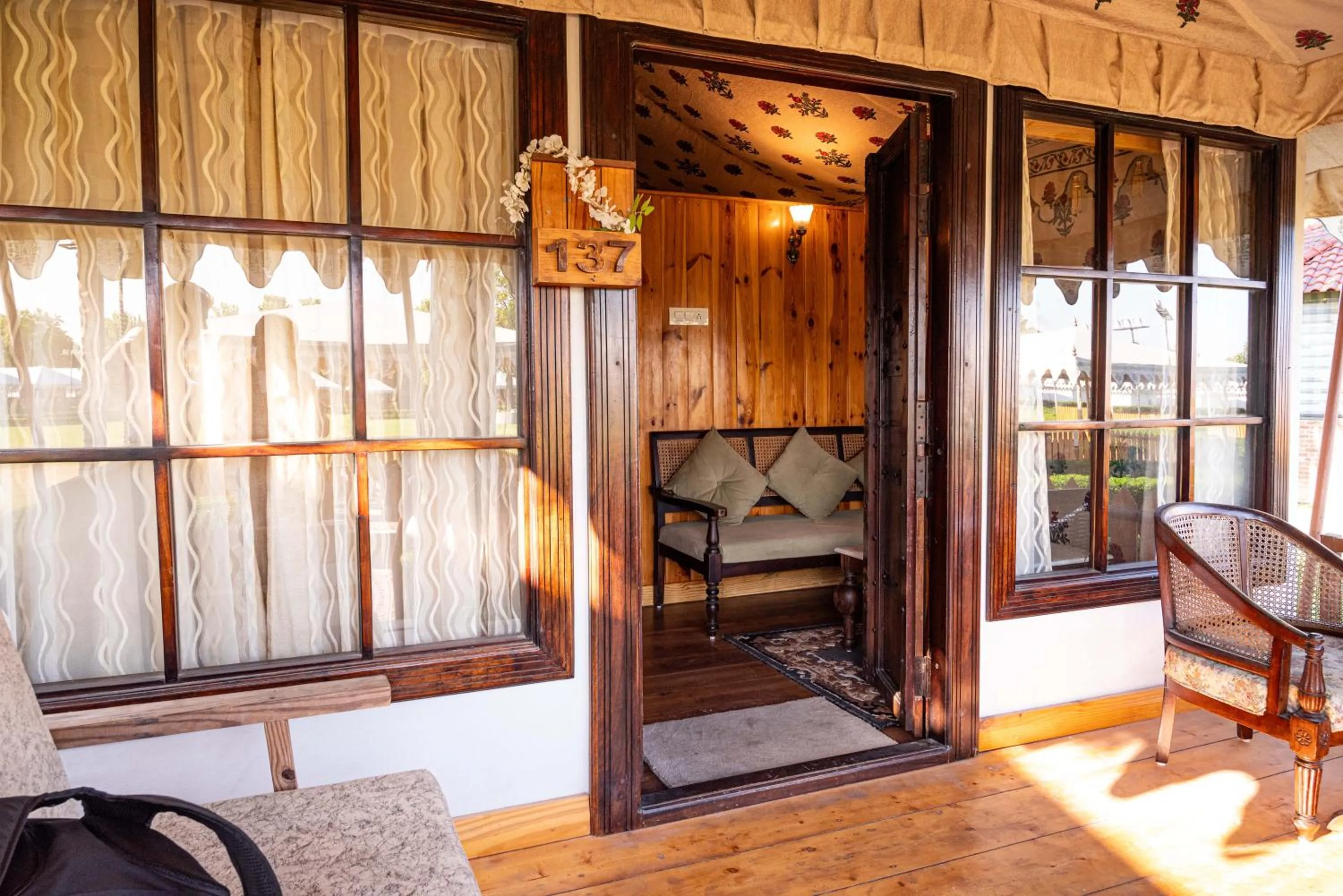 Seating area in Om Vilas Benares, Varanasi