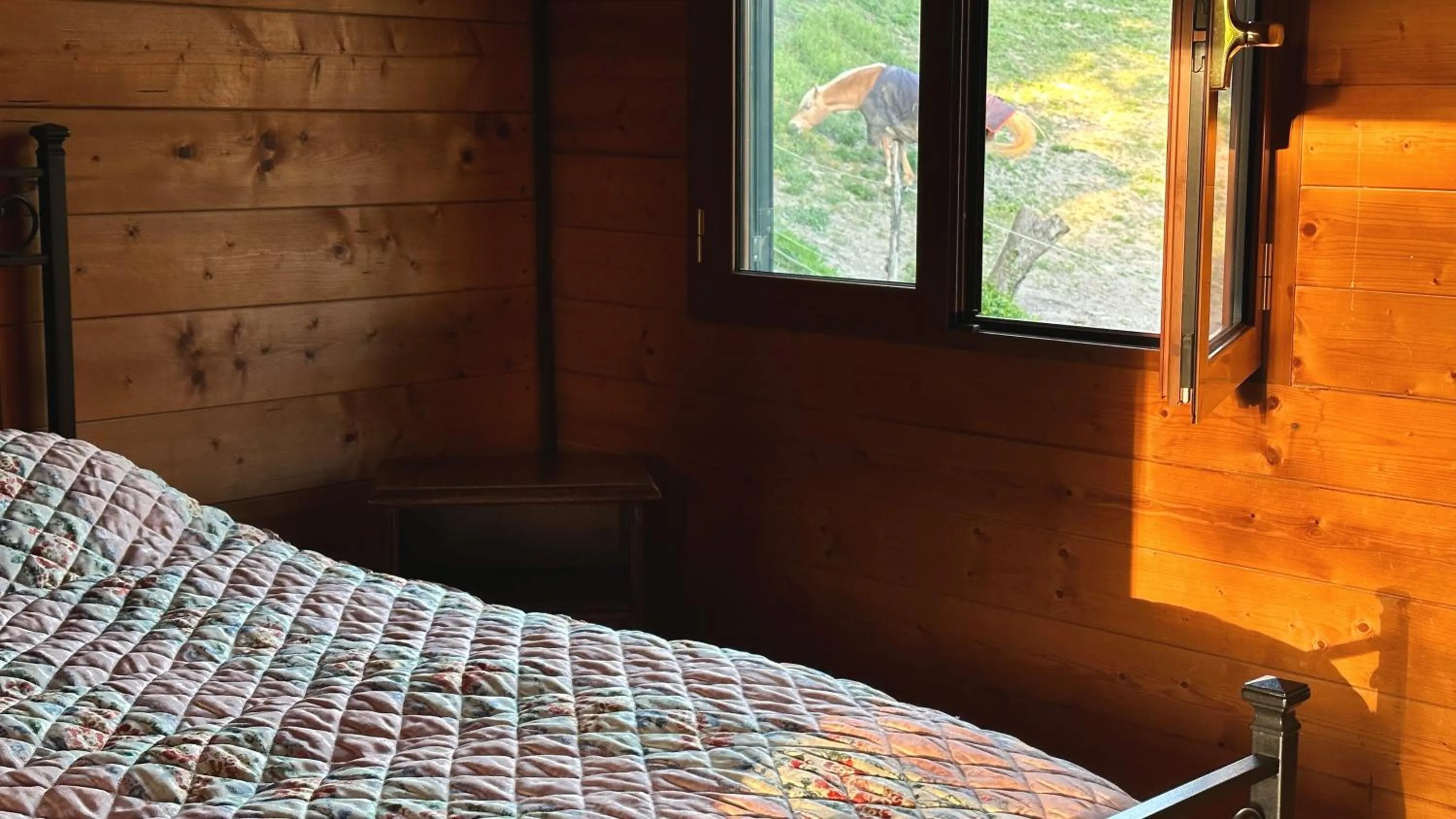 Bed in Night in the Wood Sorbo