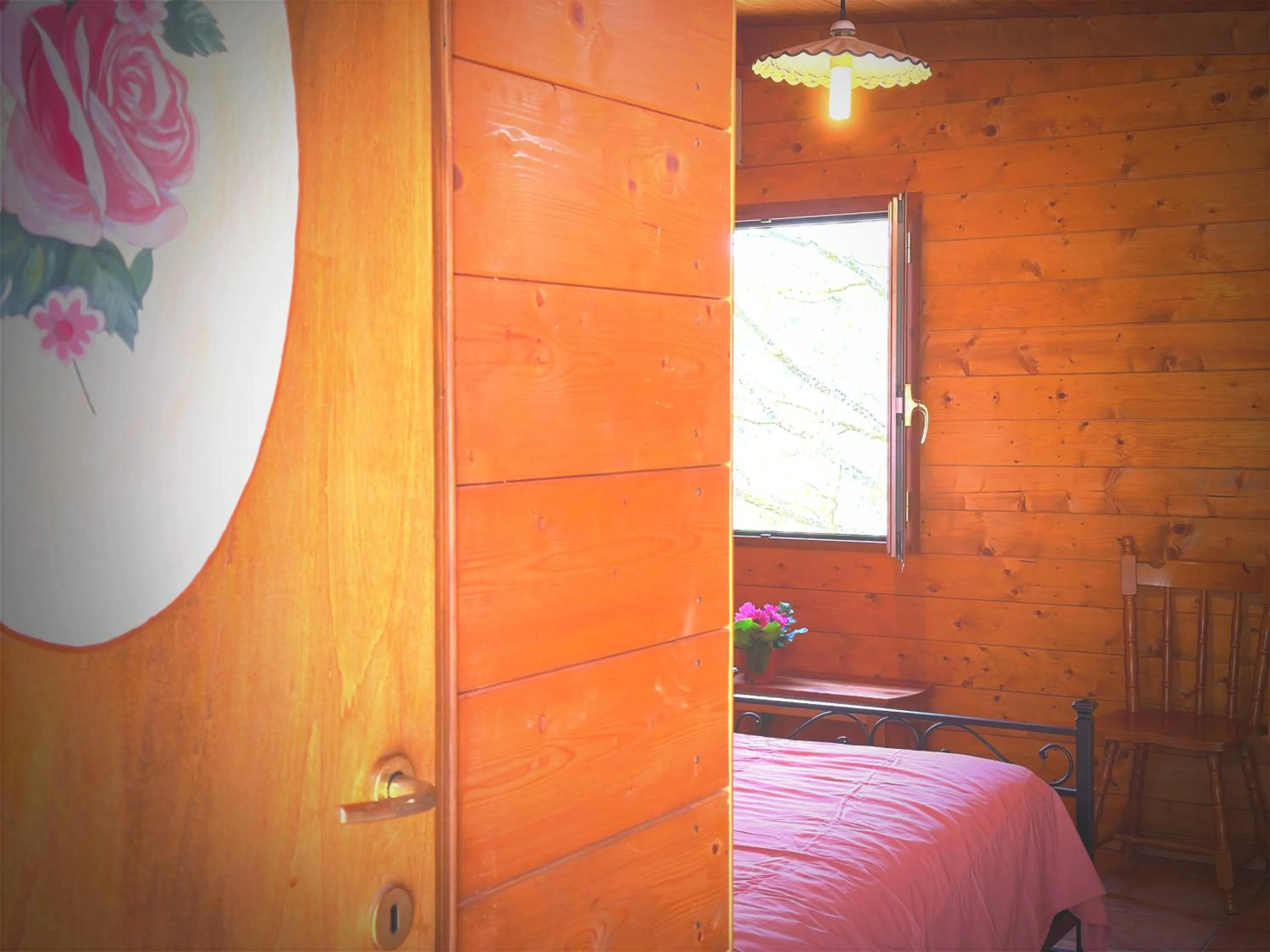 Bed in Night in the Wood Sorbo