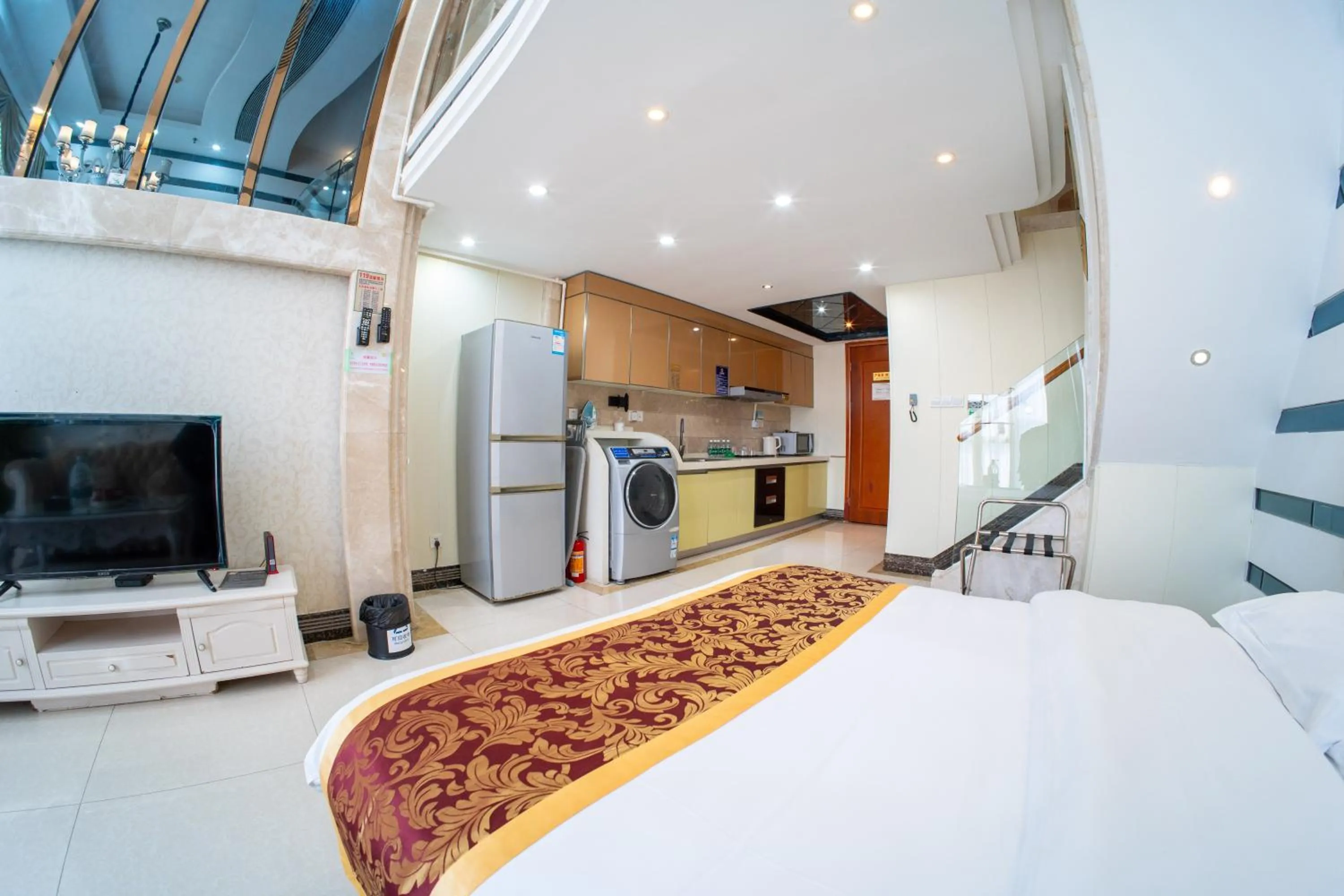 Bed in Guangzhou Hakka Apartment Beijing Road