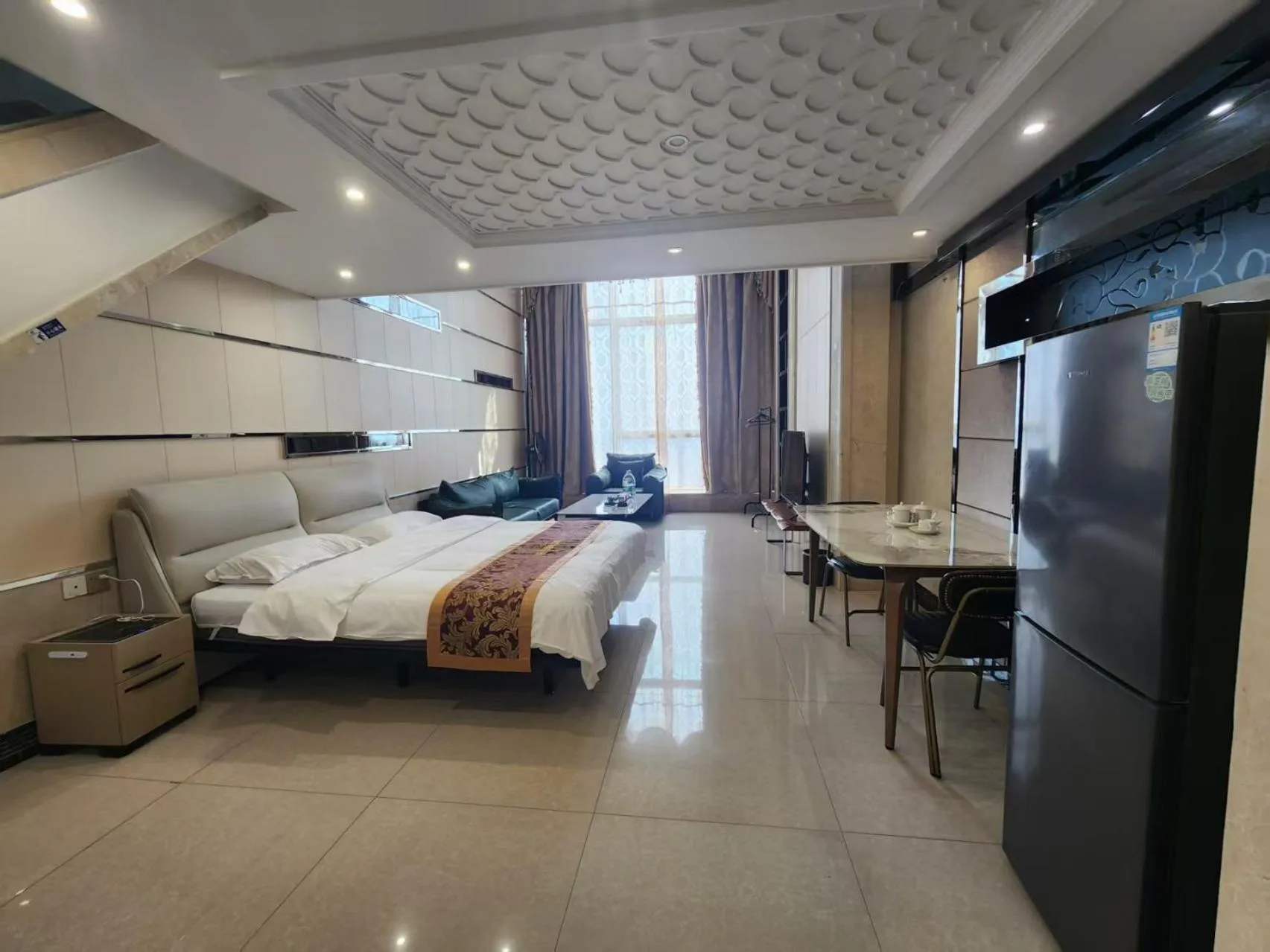 Bed in Guangzhou Hakka Apartment Beijing Road