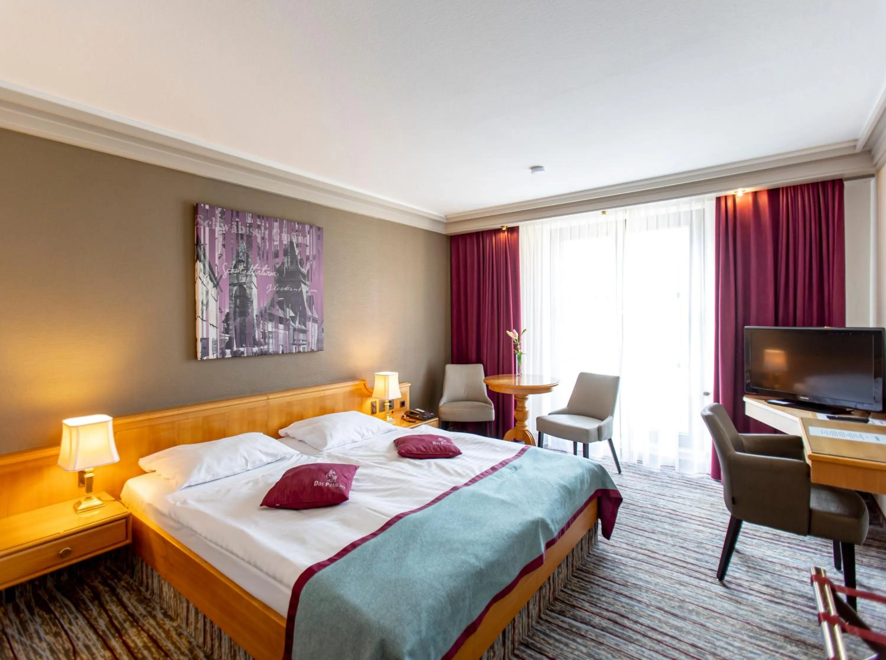 Bed in Hotel Pelikan