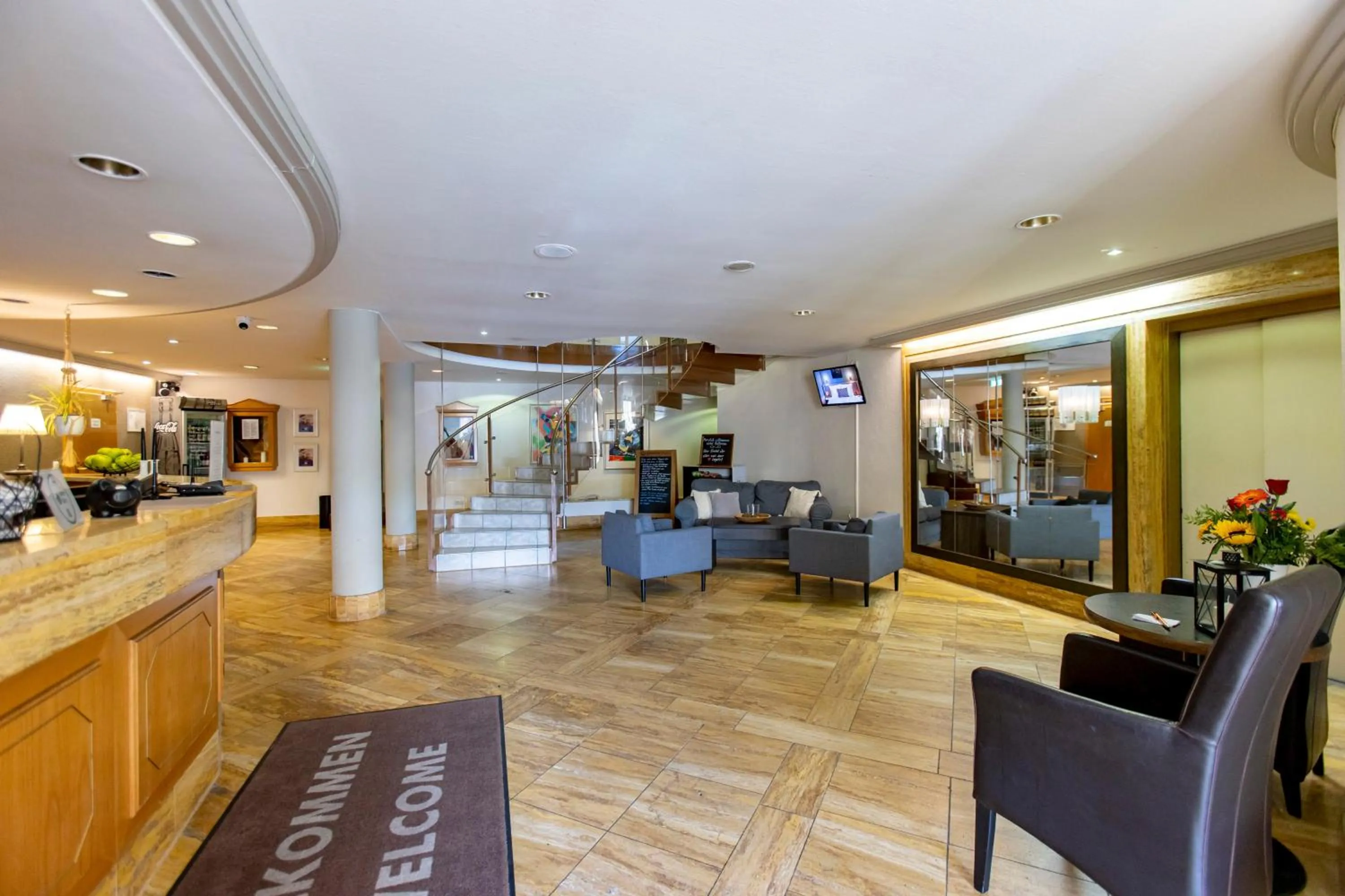 Lobby or reception in Hotel Pelikan