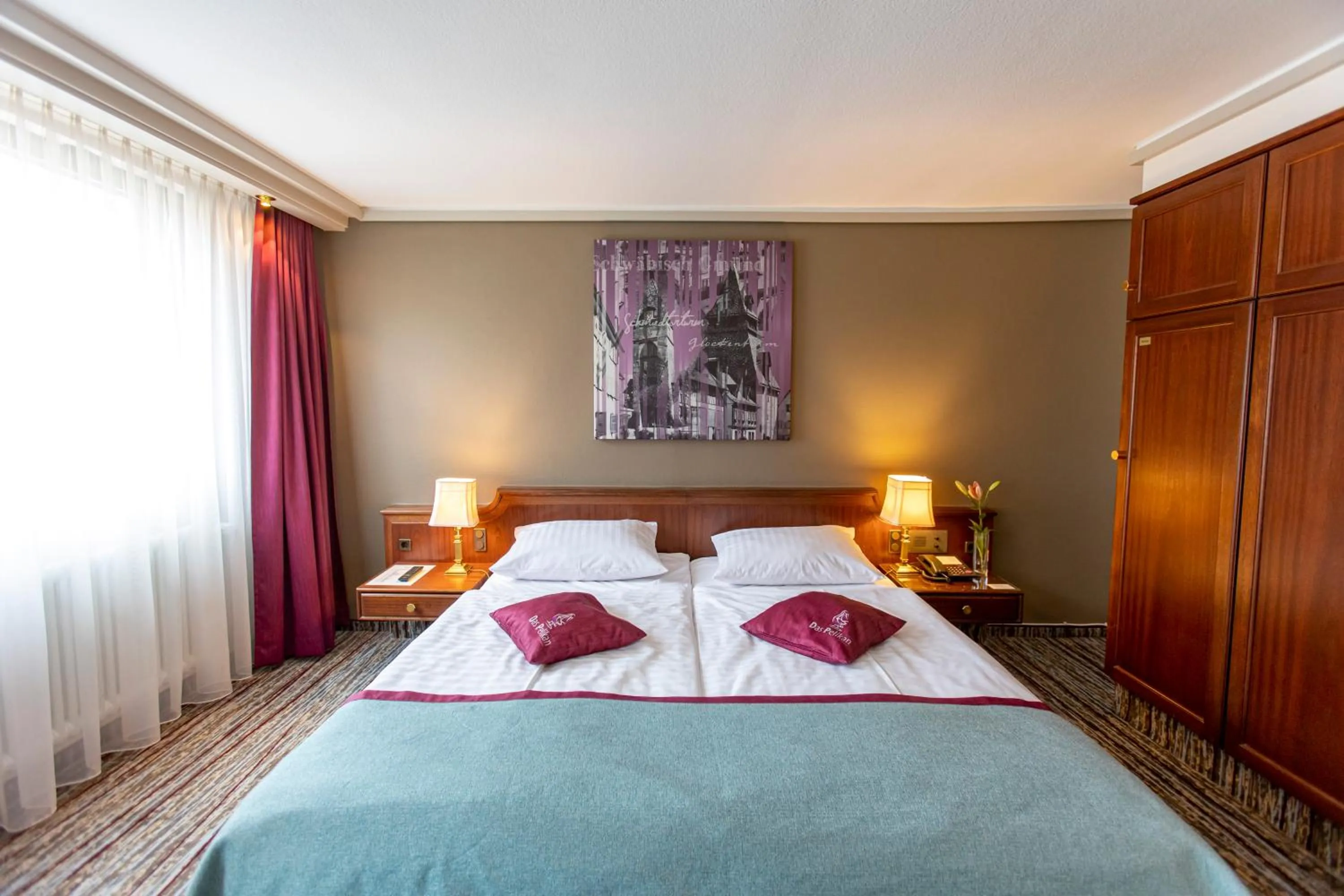 Bed in Hotel Pelikan