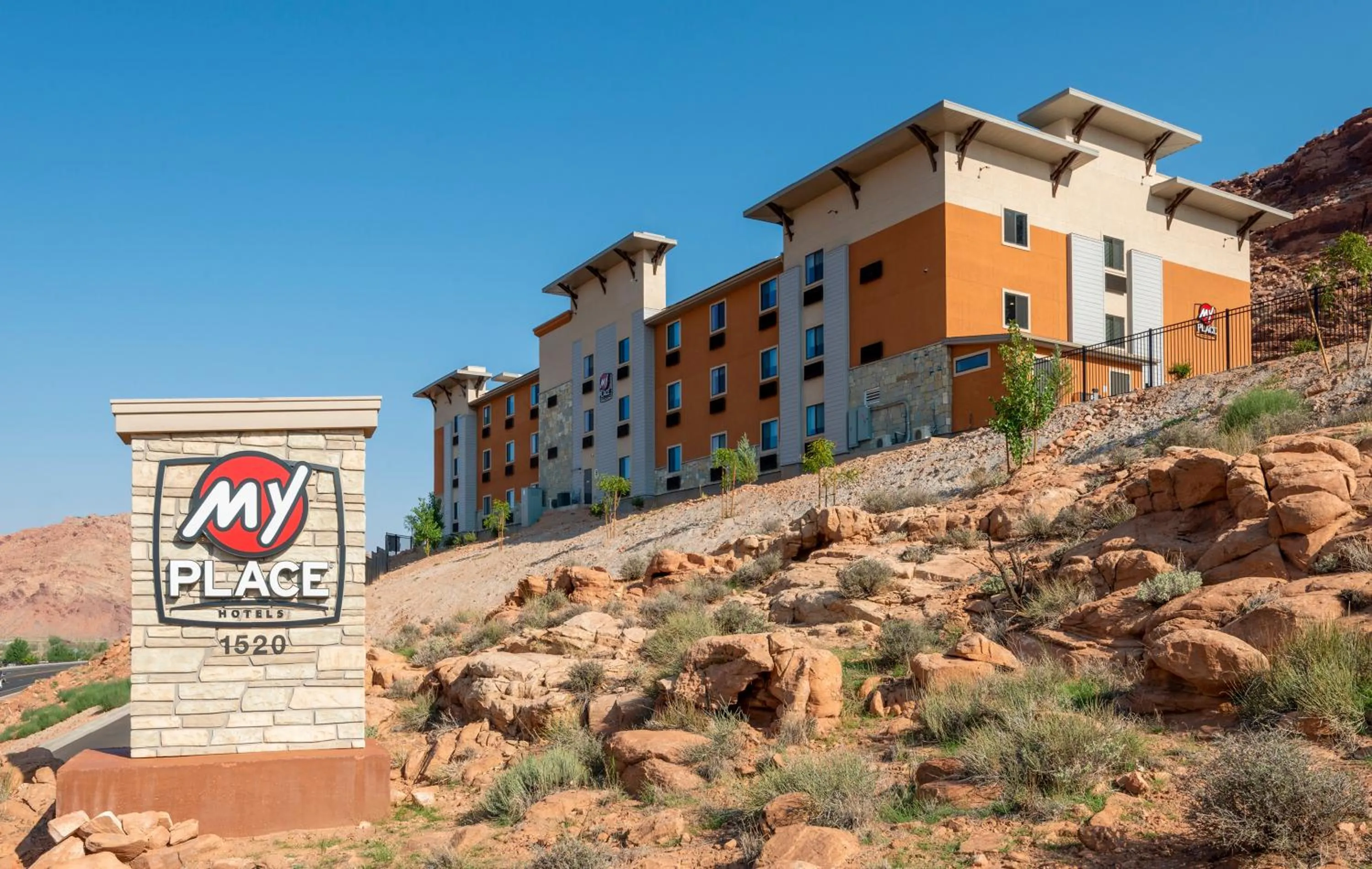 Property building in My Place Hotel-Moab, UT