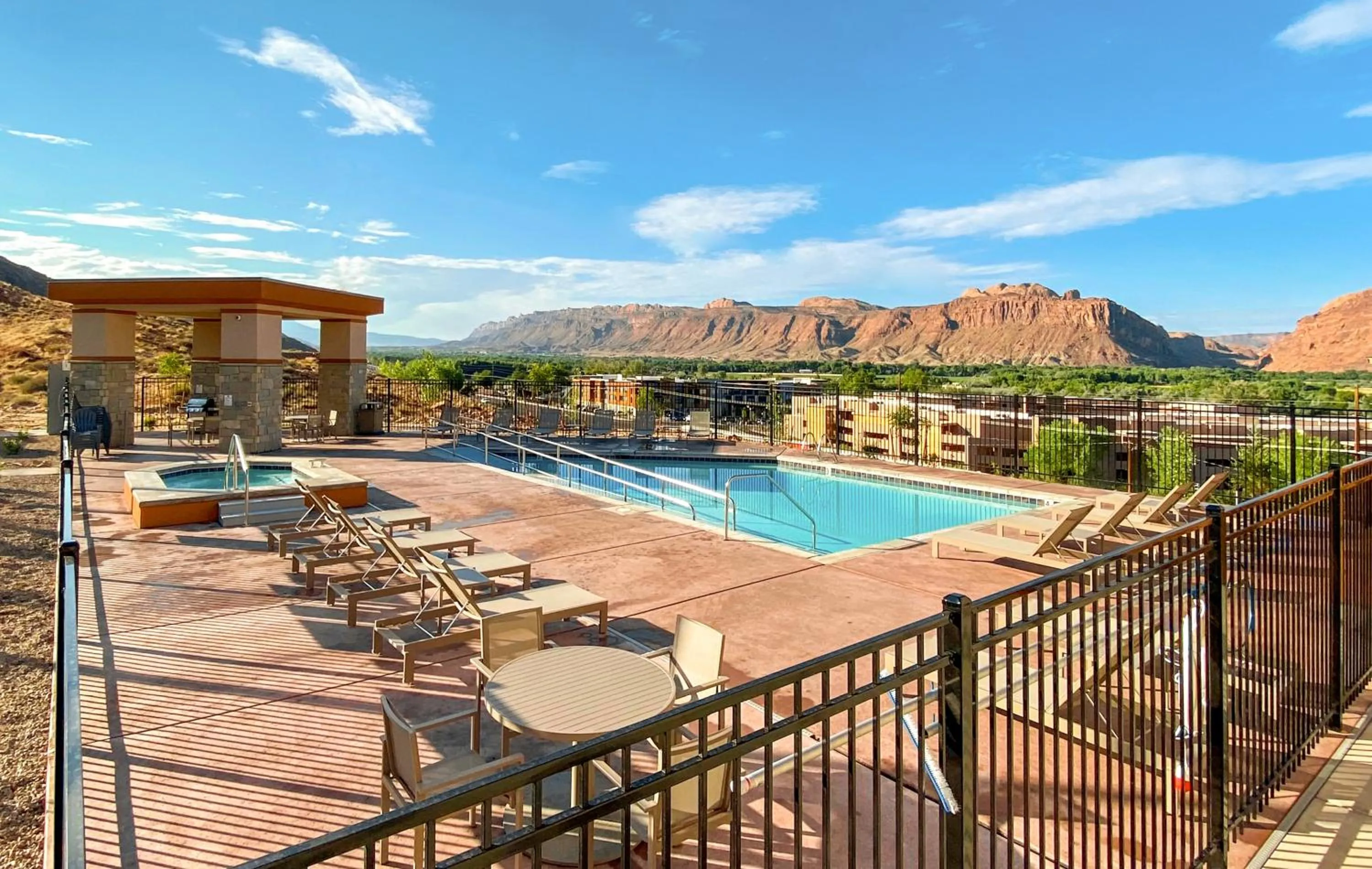 Patio in My Place Hotel-Moab, UT