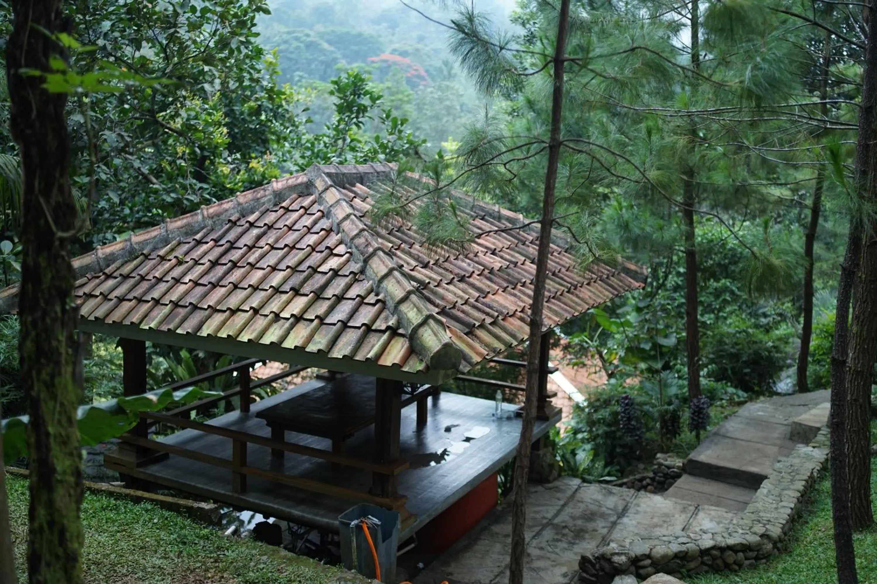 Balcony/Terrace in Tirta Arsanta Hot Springs & Villa