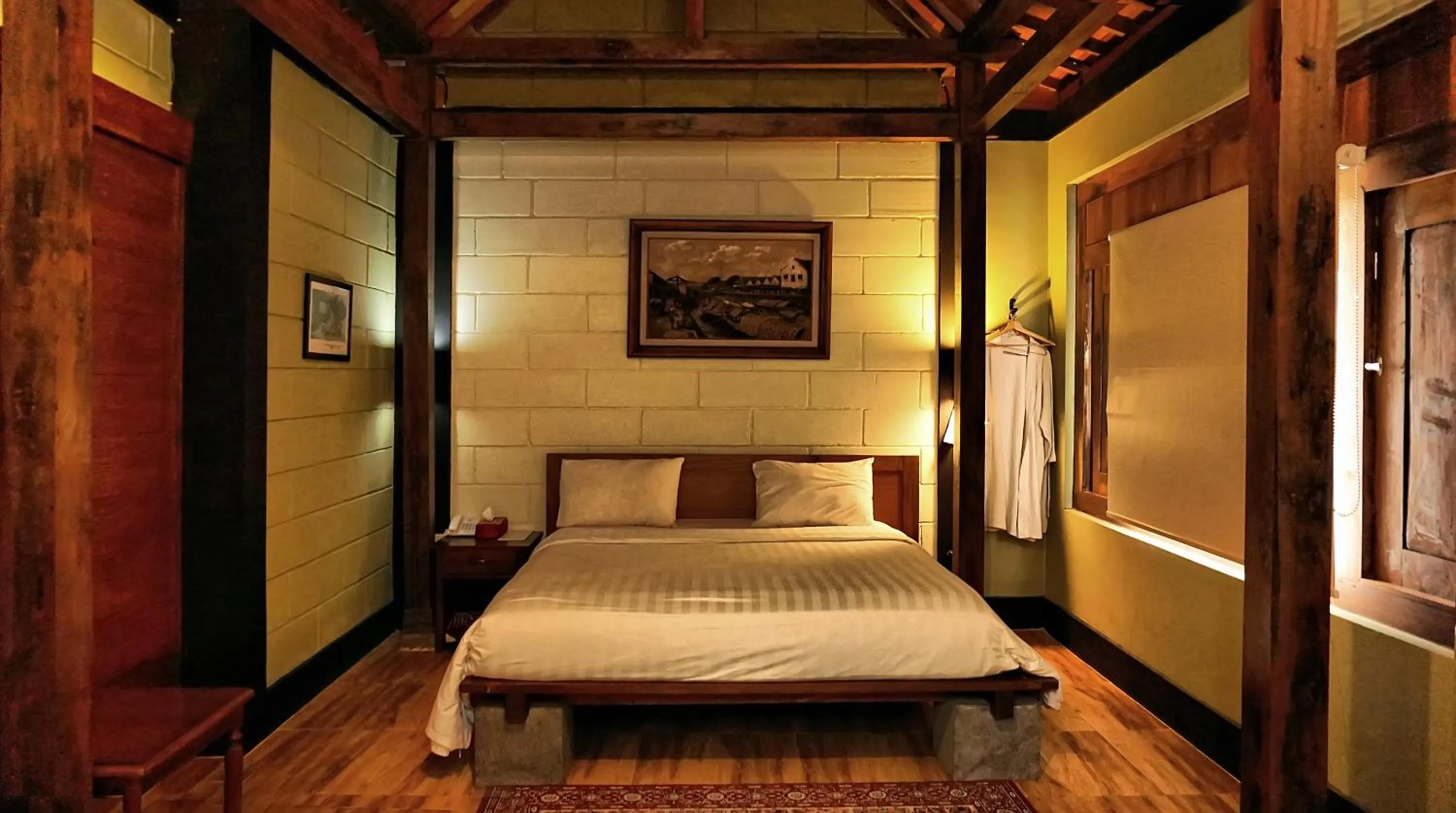 Bed in Tirta Arsanta Hot Springs & Villa