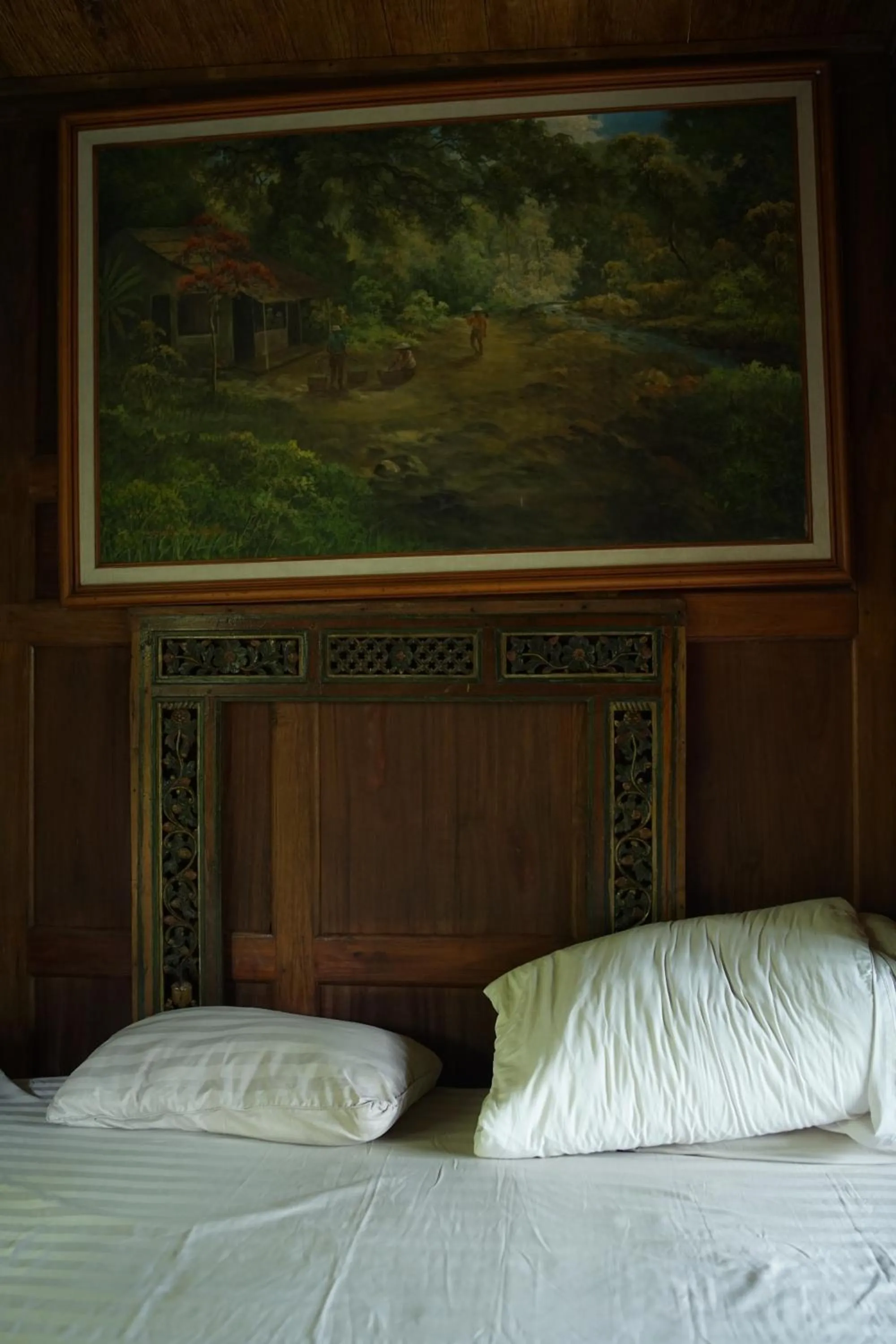 Bed in Tirta Arsanta Hot Springs & Villa