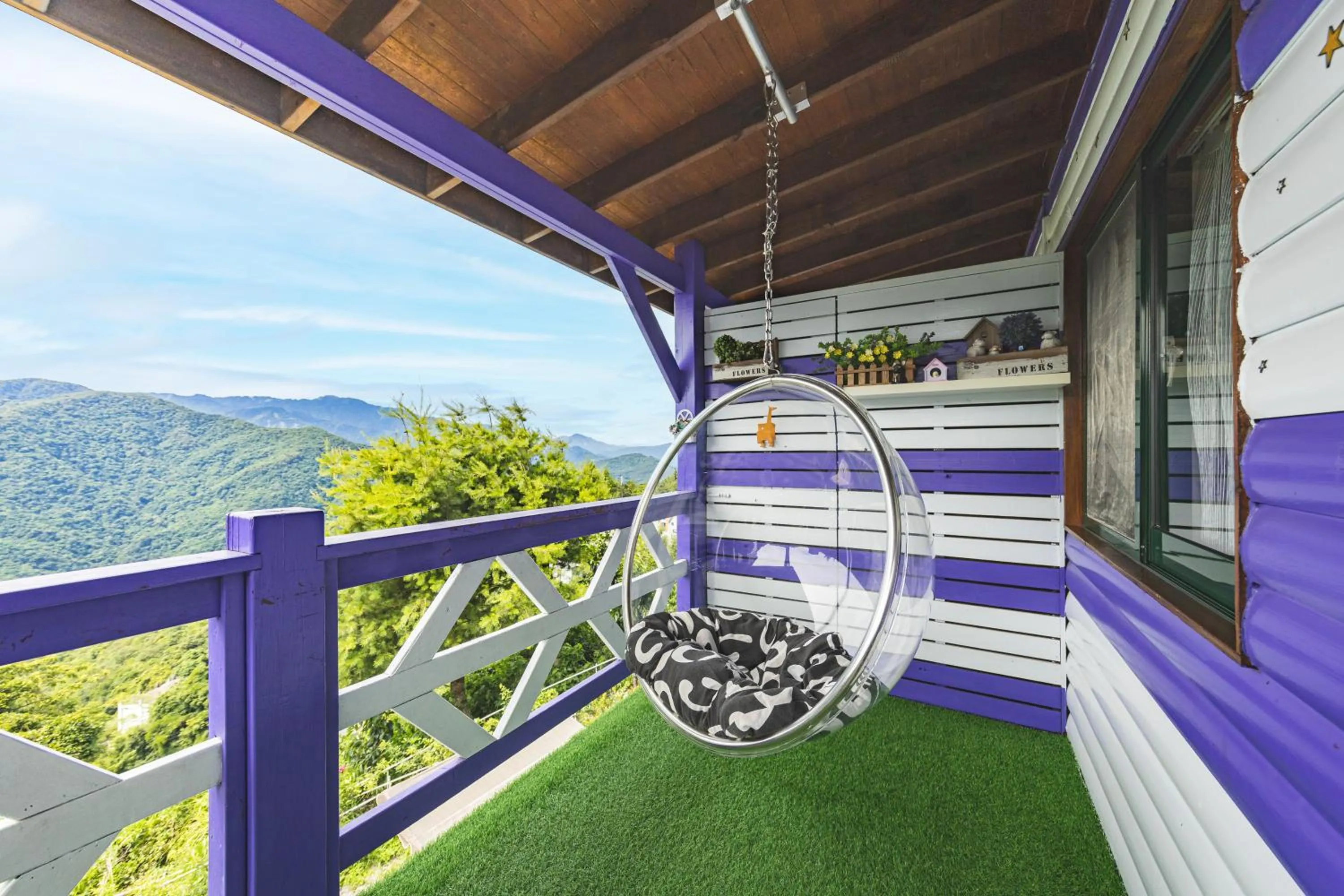 Balcony/Terrace in Julie's Garden, Cingjing - Fon Chin Homestay