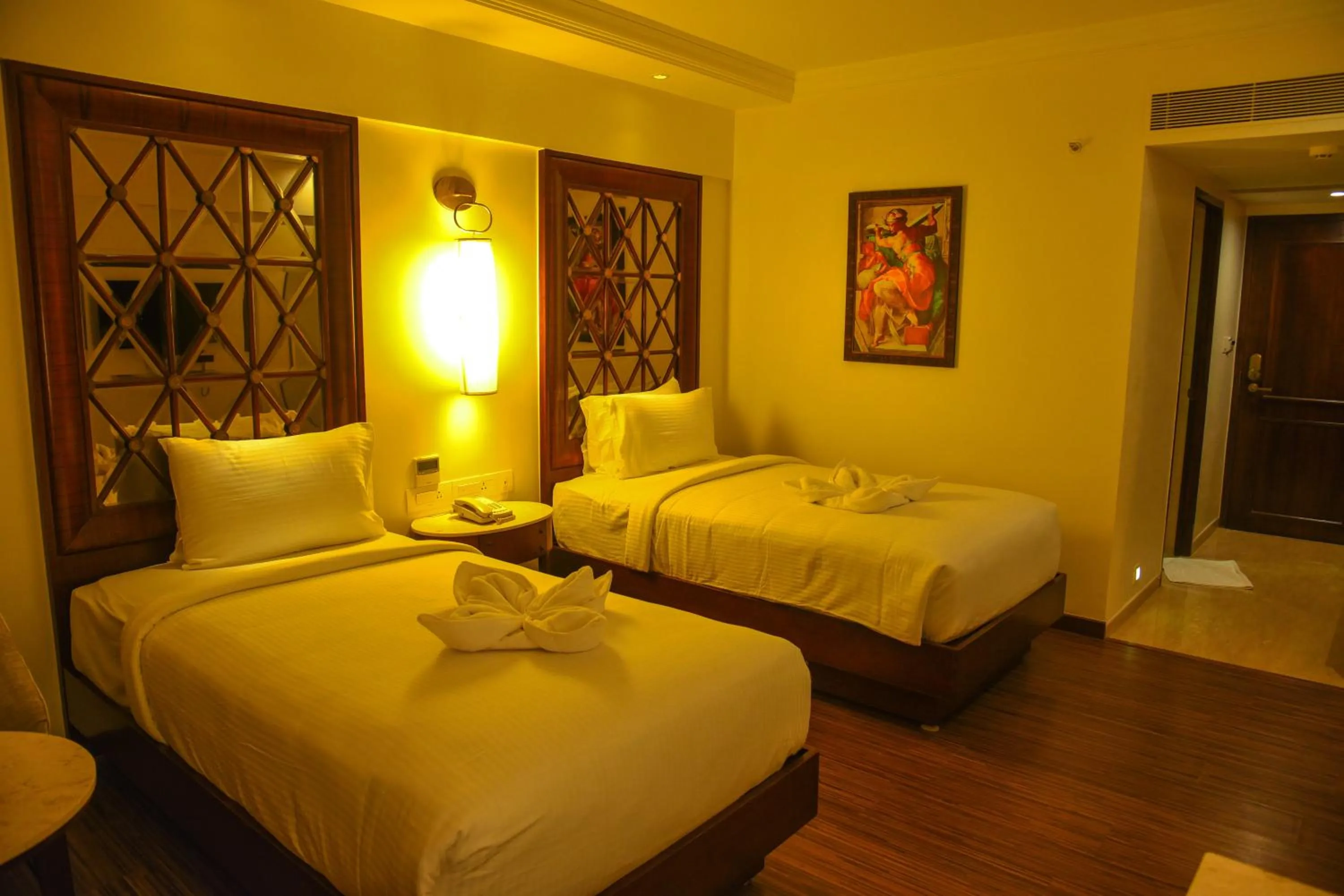 Photo of the whole room, Bed in The Saibaba Hotel