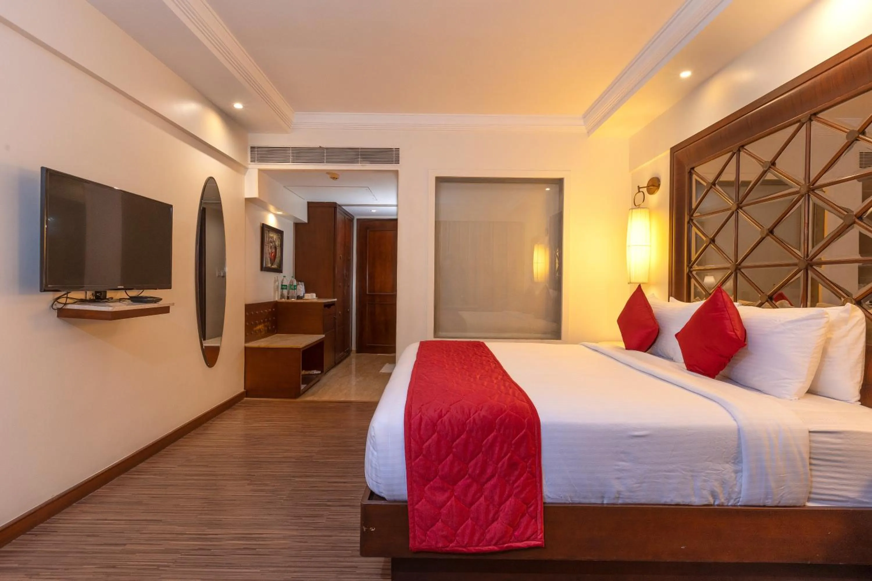 Photo of the whole room, Bed in The Saibaba Hotel