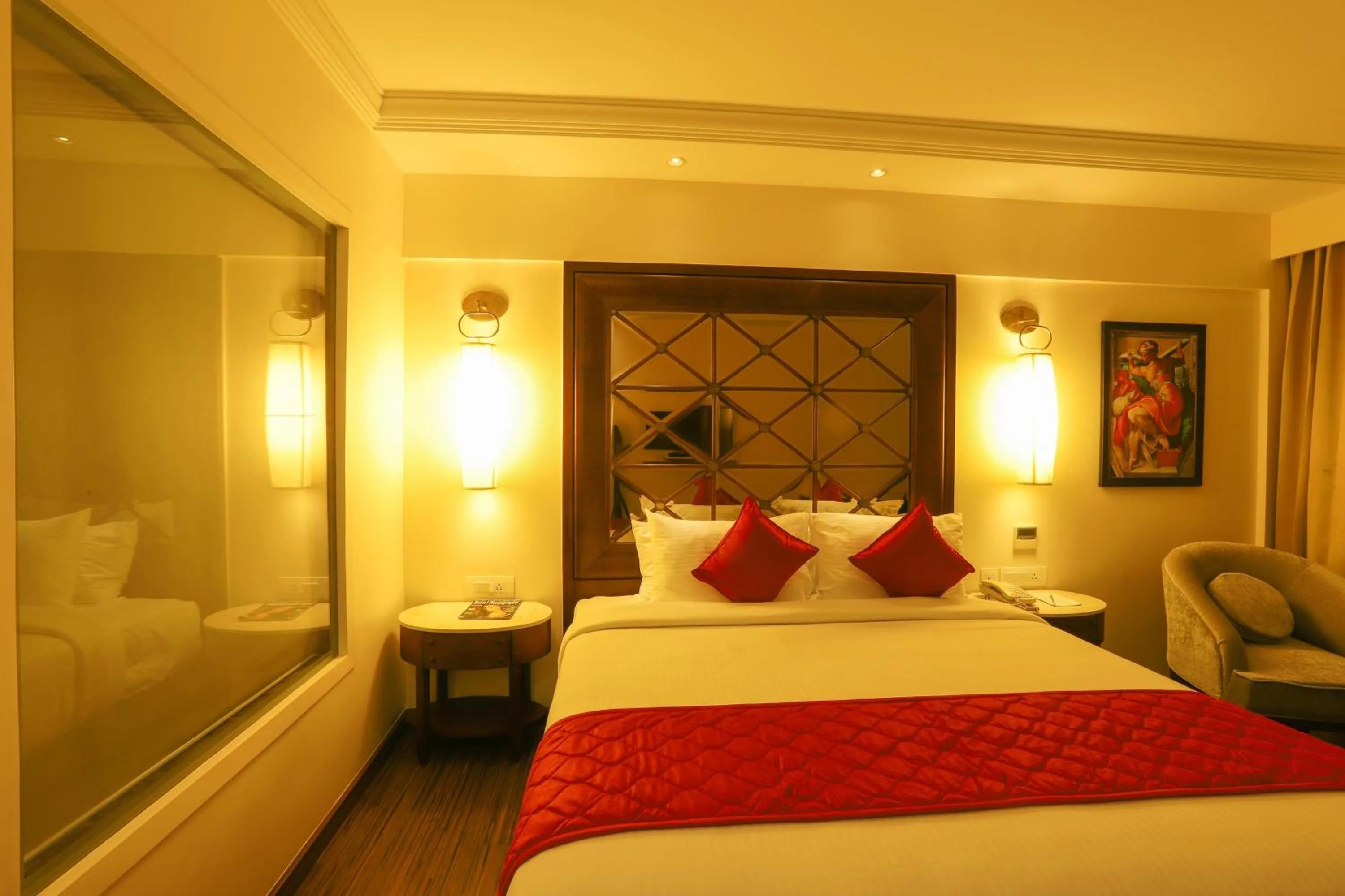 Bed in The Saibaba Hotel