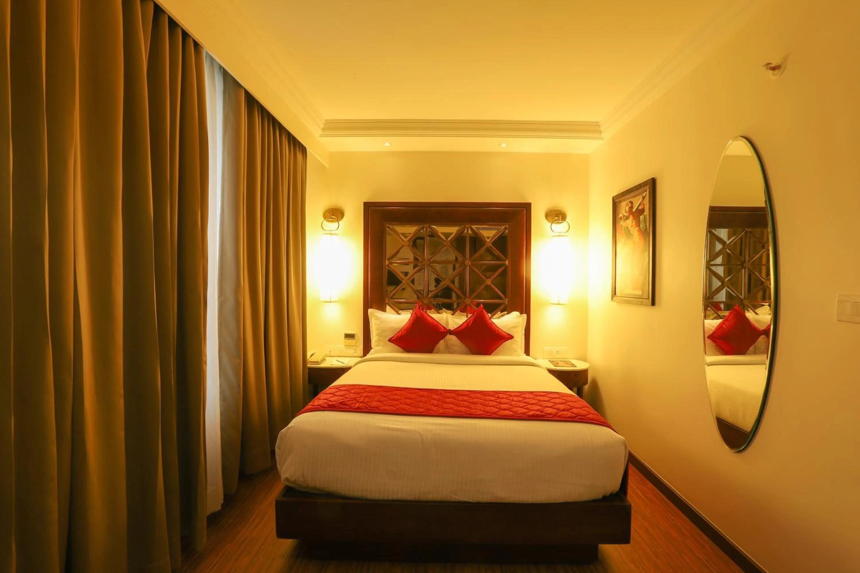 Bed in The Saibaba Hotel