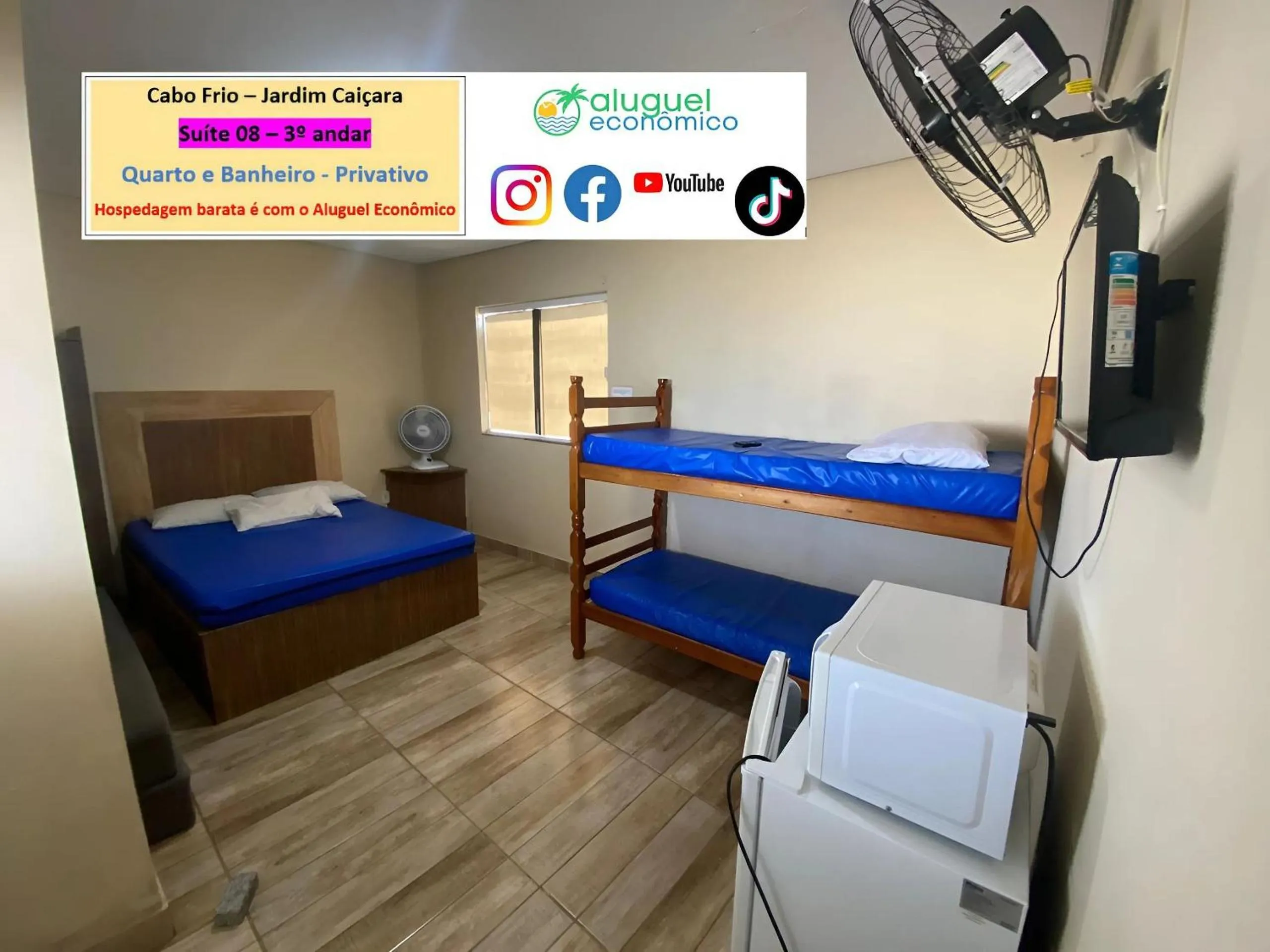 Bedroom, Bed in Cabo Frio - Jardim Caiçara - Aluguel Econômico