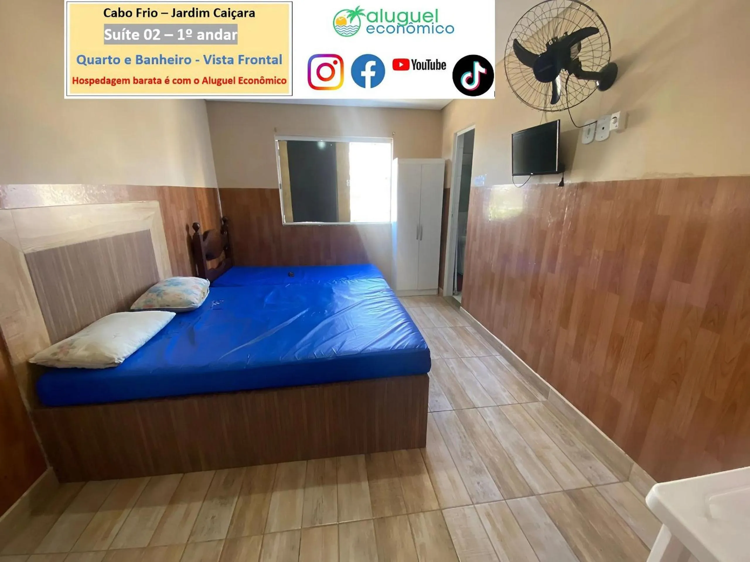 Bedroom, Bed in Cabo Frio - Jardim Caiçara - Aluguel Econômico