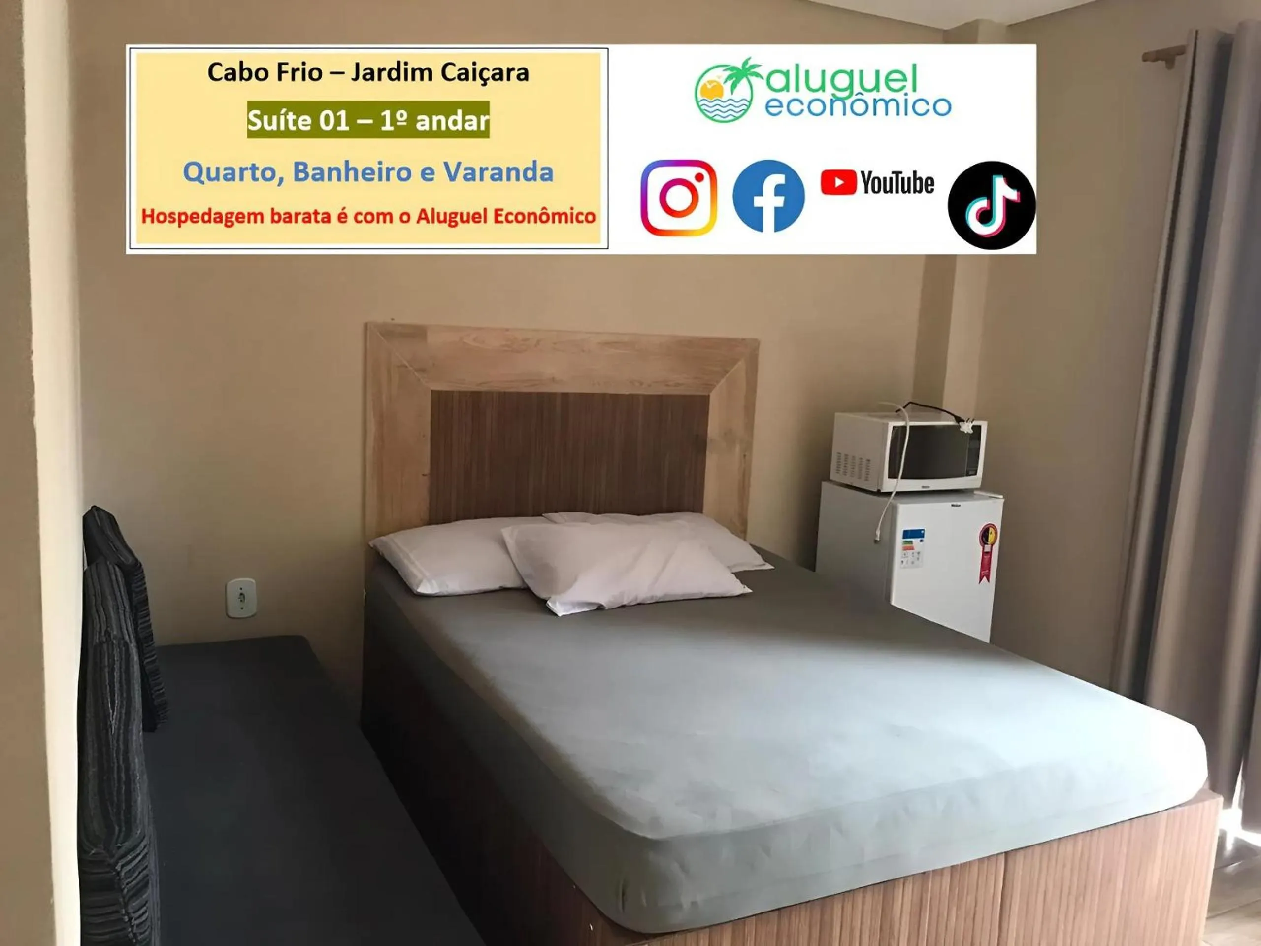 Bedroom, Bed in Cabo Frio - Jardim Caiçara - Aluguel Econômico