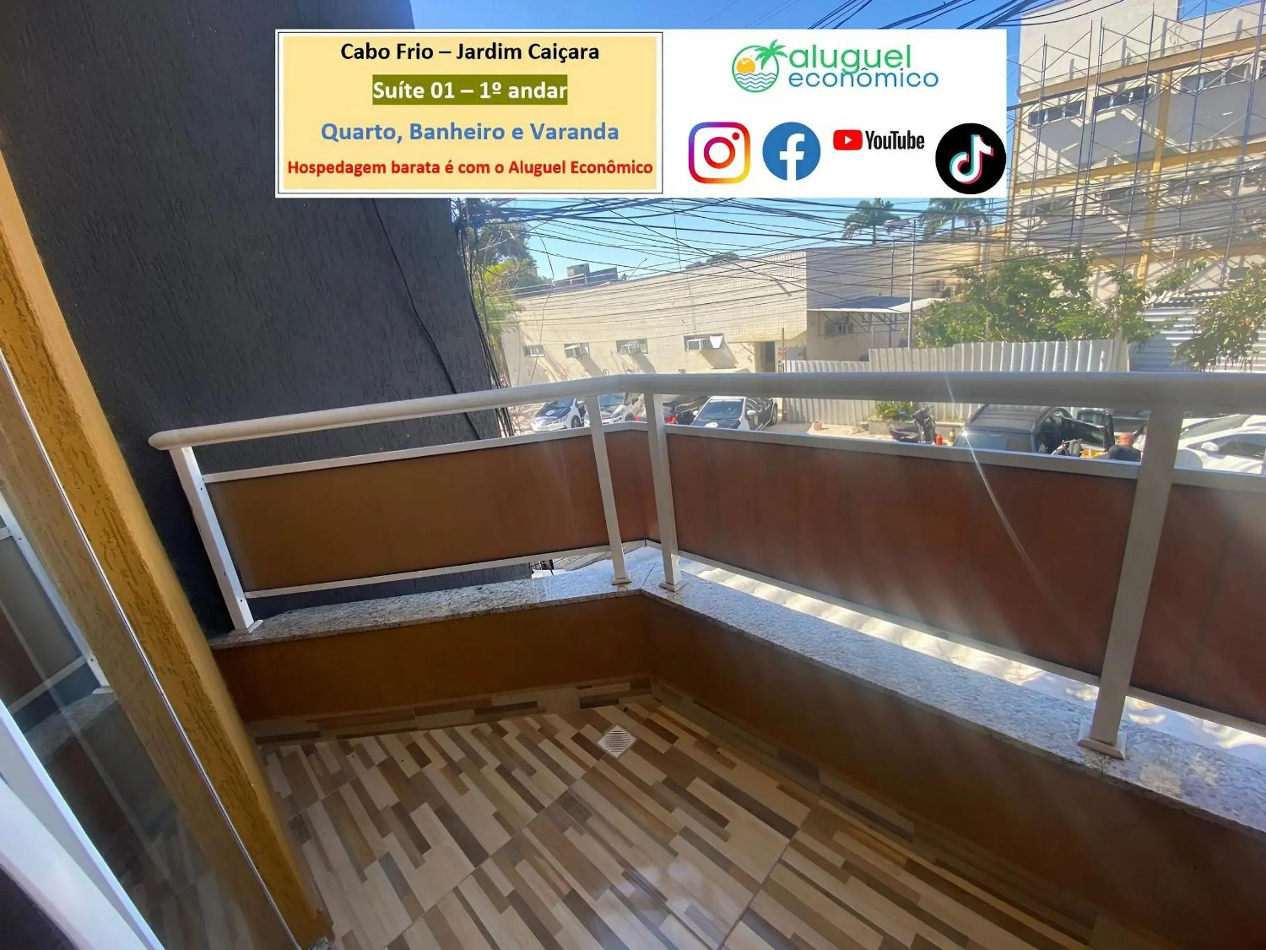 Balcony/Terrace in Cabo Frio - Jardim Caiçara - Aluguel Econômico