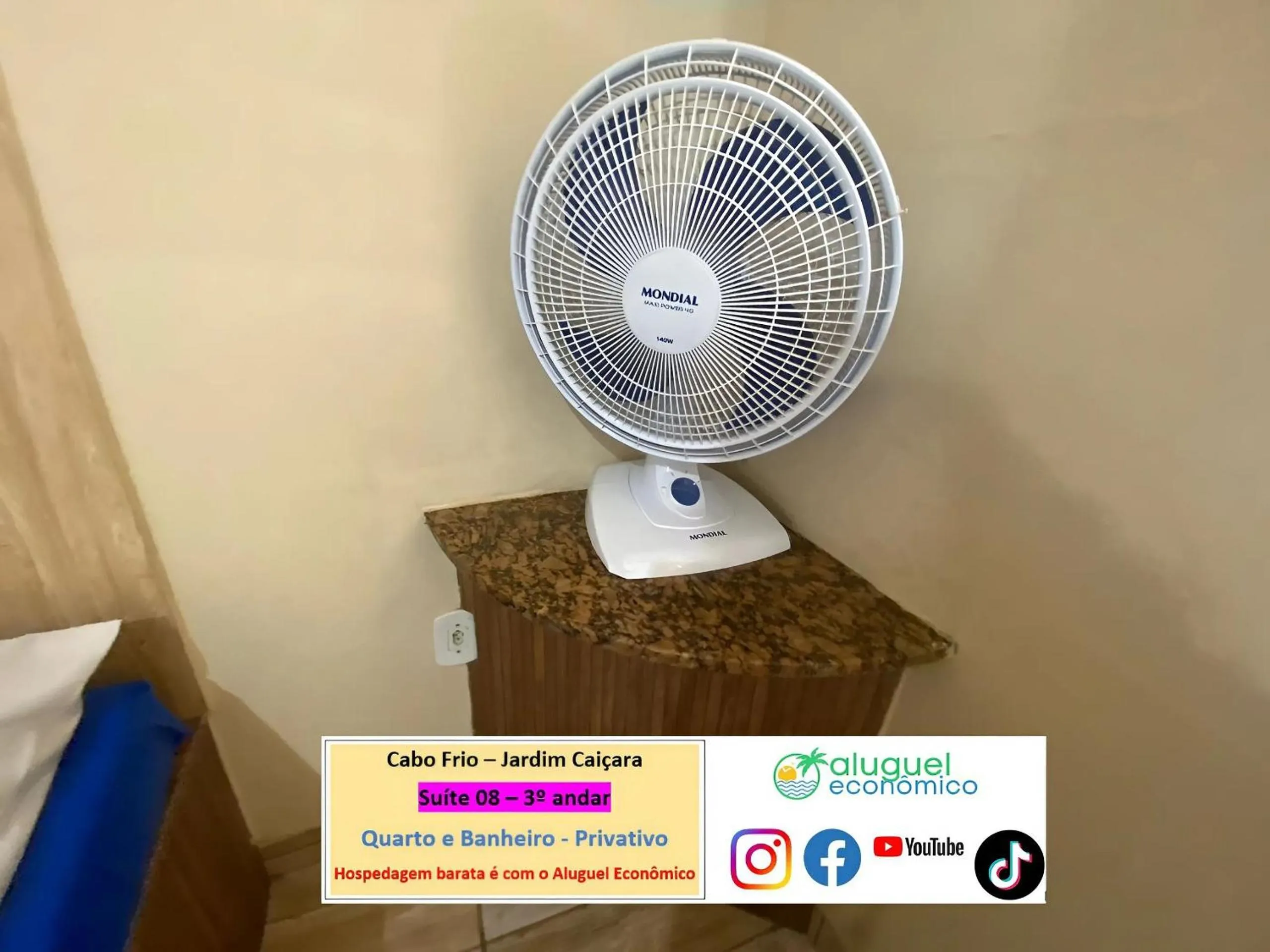 Bedroom in Cabo Frio - Jardim Caiçara - Aluguel Econômico