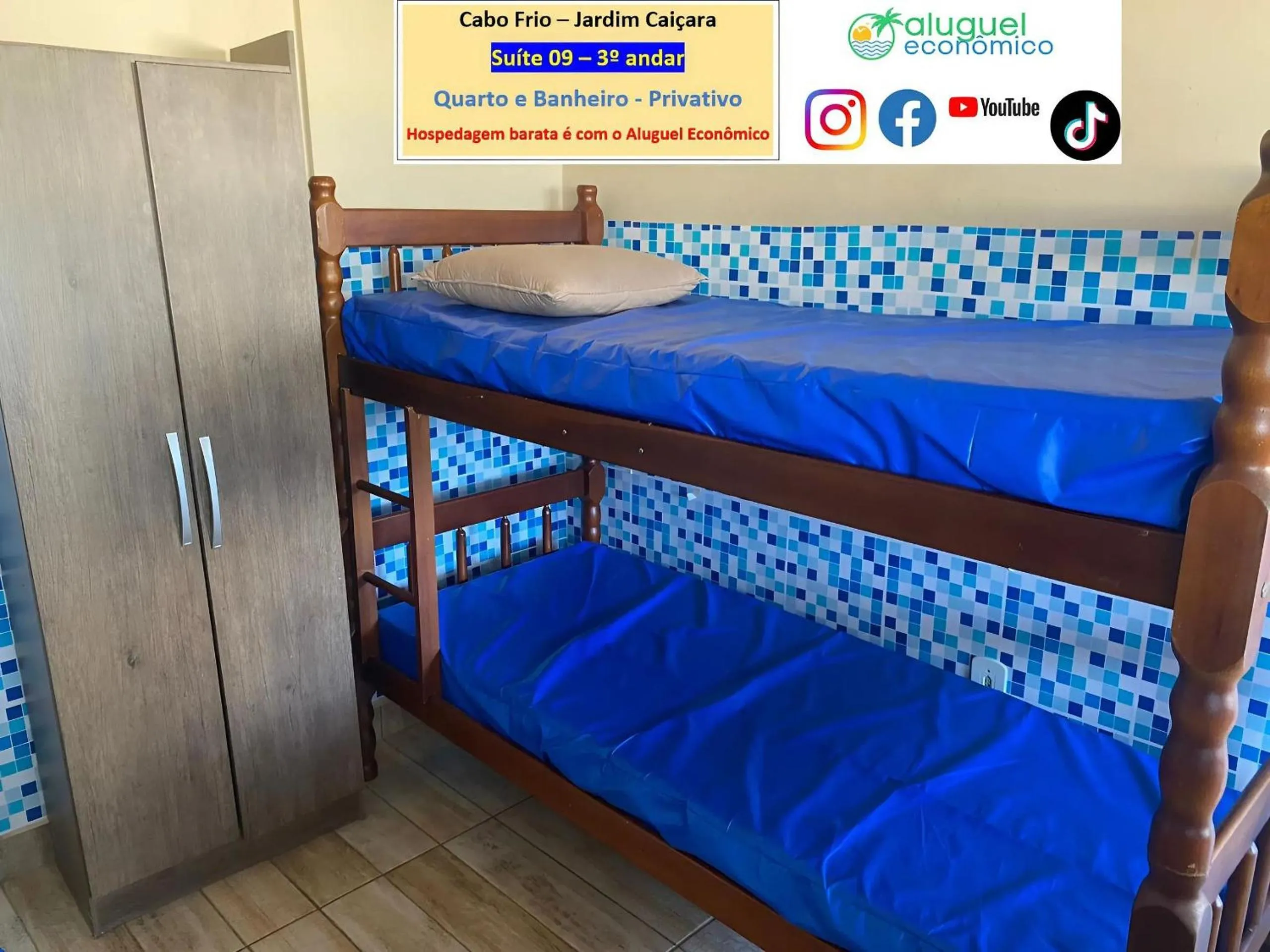 Bedroom, Bed in Cabo Frio - Jardim Caiçara - Aluguel Econômico